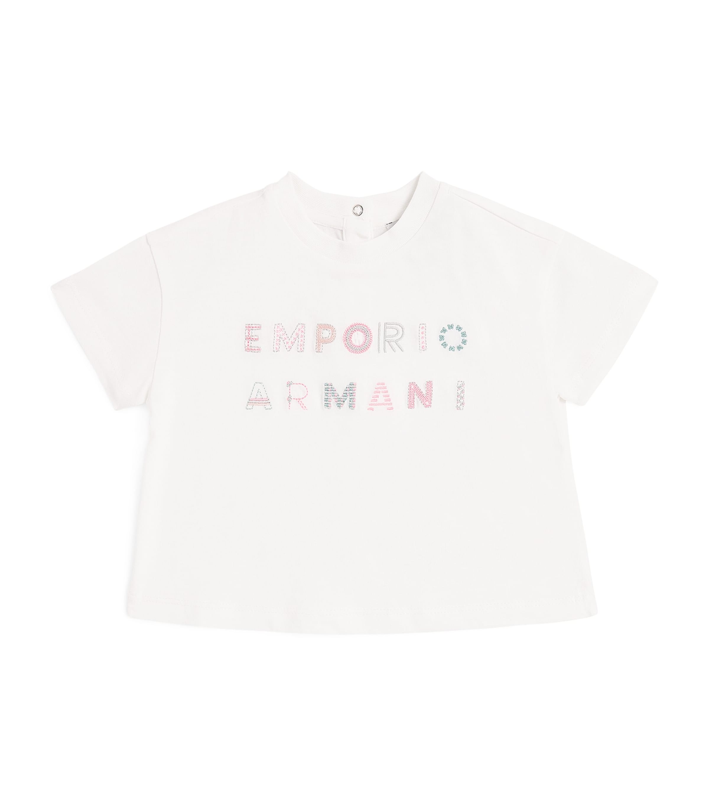 Cotton Embroidered Logo T-Shirt (6-36 Months) OFF WHITE Image 1