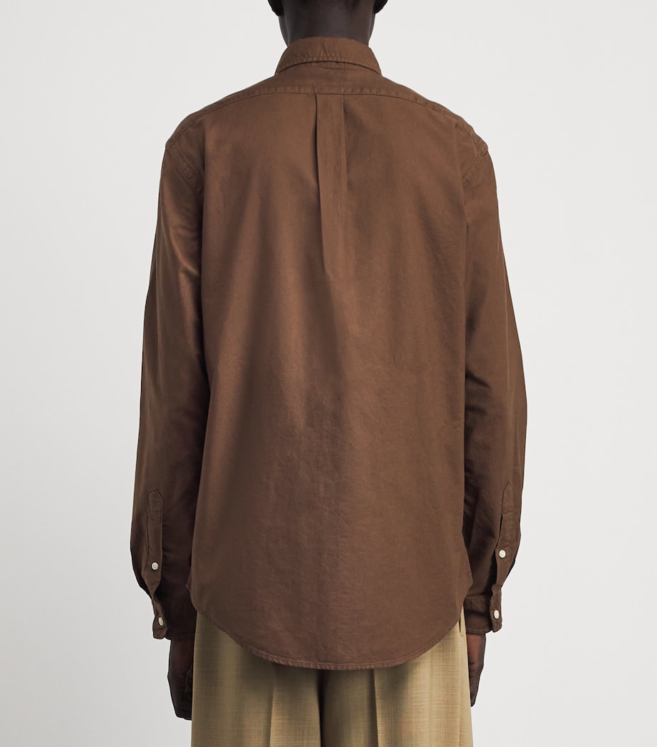 Polo Ralph Lauren Mens Cotton Garment-Dyed Oxford Shirt Chestnut Image 5