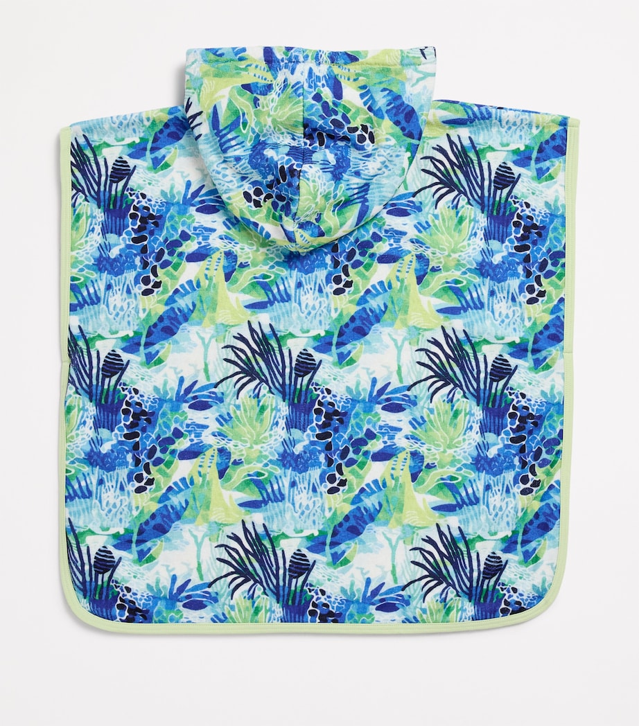 Terry Aquatic Print Hooded Poncho AQUATIC Image 2
