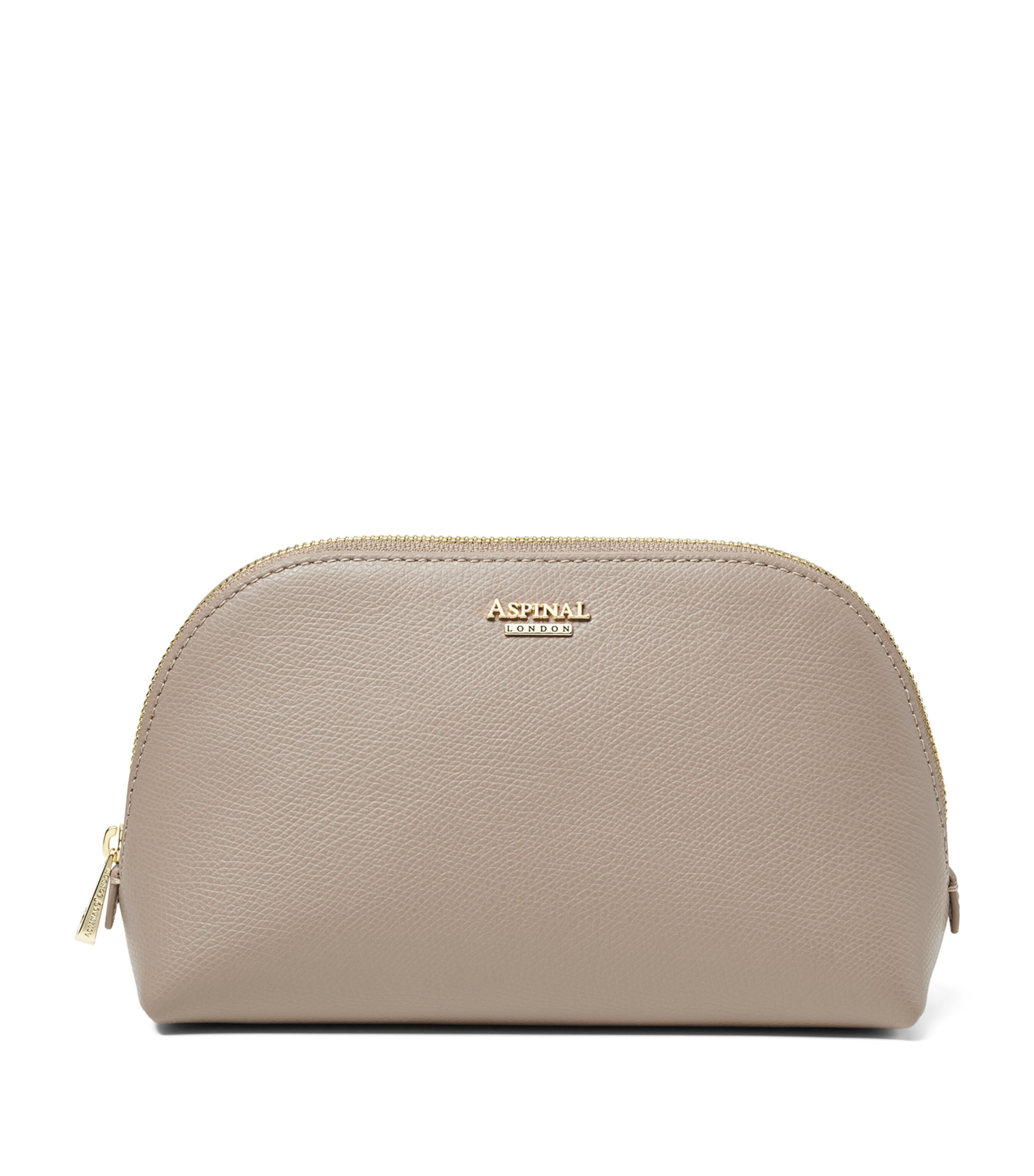 Aspinal Of London Small Leather Cosmetic Case In Neutral