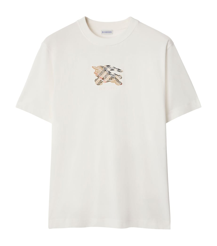Cotton EDK Check T-Shirt CHALK Image 1