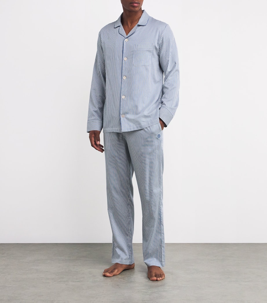 Cotton Striped Pyjama Set BLUE Image 2