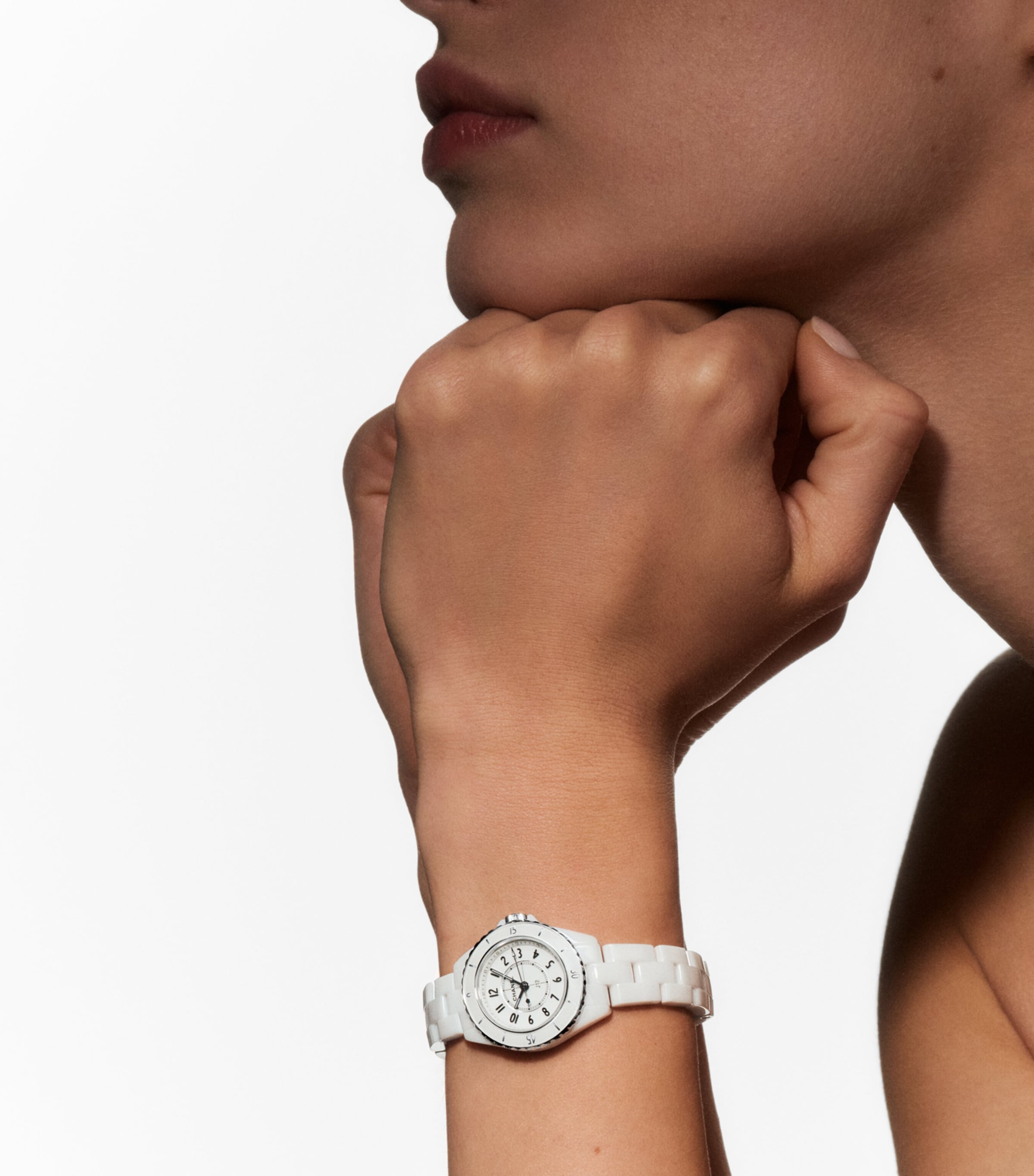 CHANEL Ceramic and Steel J12 Calibre 12.2 Watch 28mm White Image 2