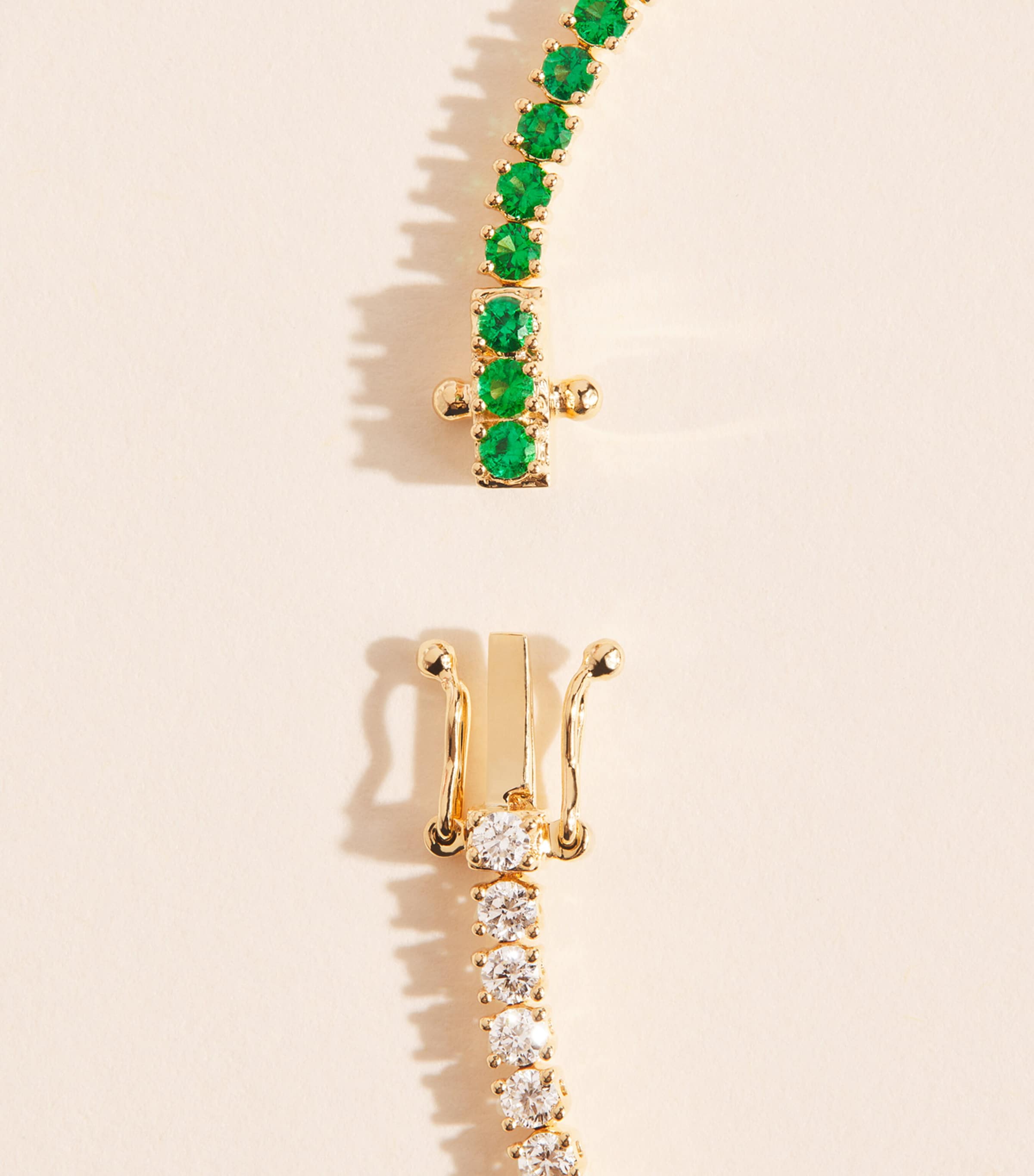Anita Ko Yellow Gold, Diamond and Emerald Hepburn Bracelet Yellow Gold Image 5