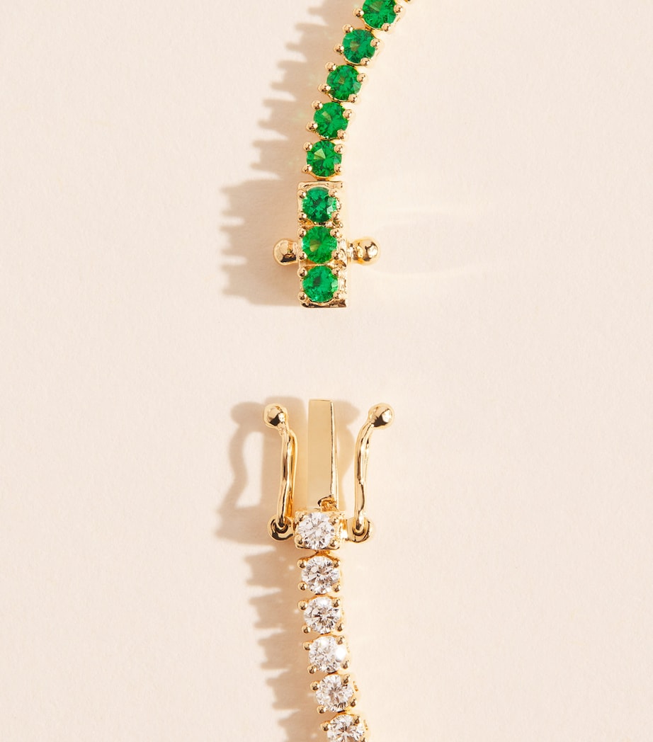 Anita Ko Yellow Gold, Diamond and Emerald Hepburn Bracelet Yellow Gold Image 5