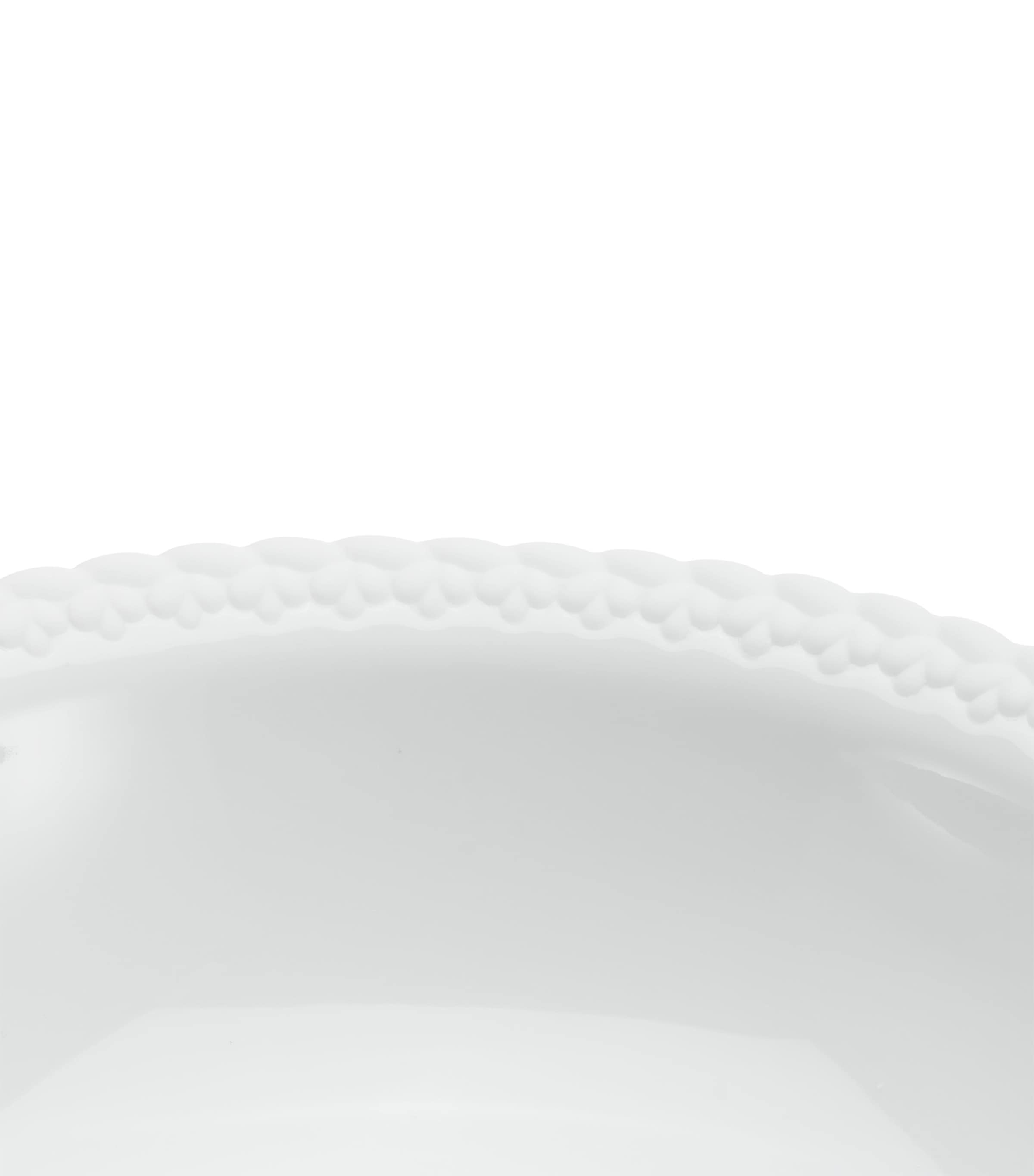 Porcelain Babylone Vegetable Dish (27cm) WHITE Image 3