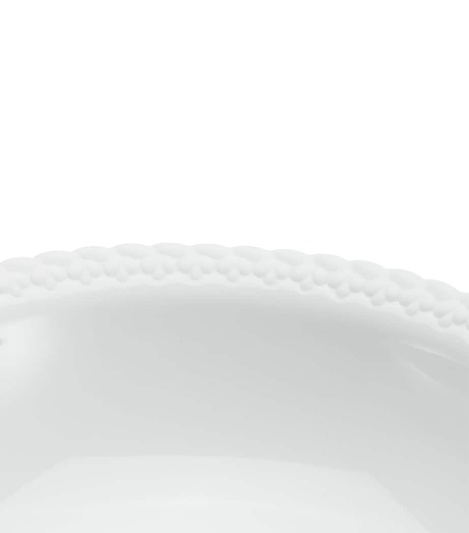 Porcelain Babylone Vegetable Dish (27cm) WHITE Image 3