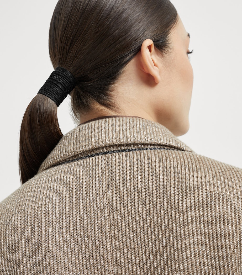 Cotton-Blend Ribbed Blazer CXB87 Image 6