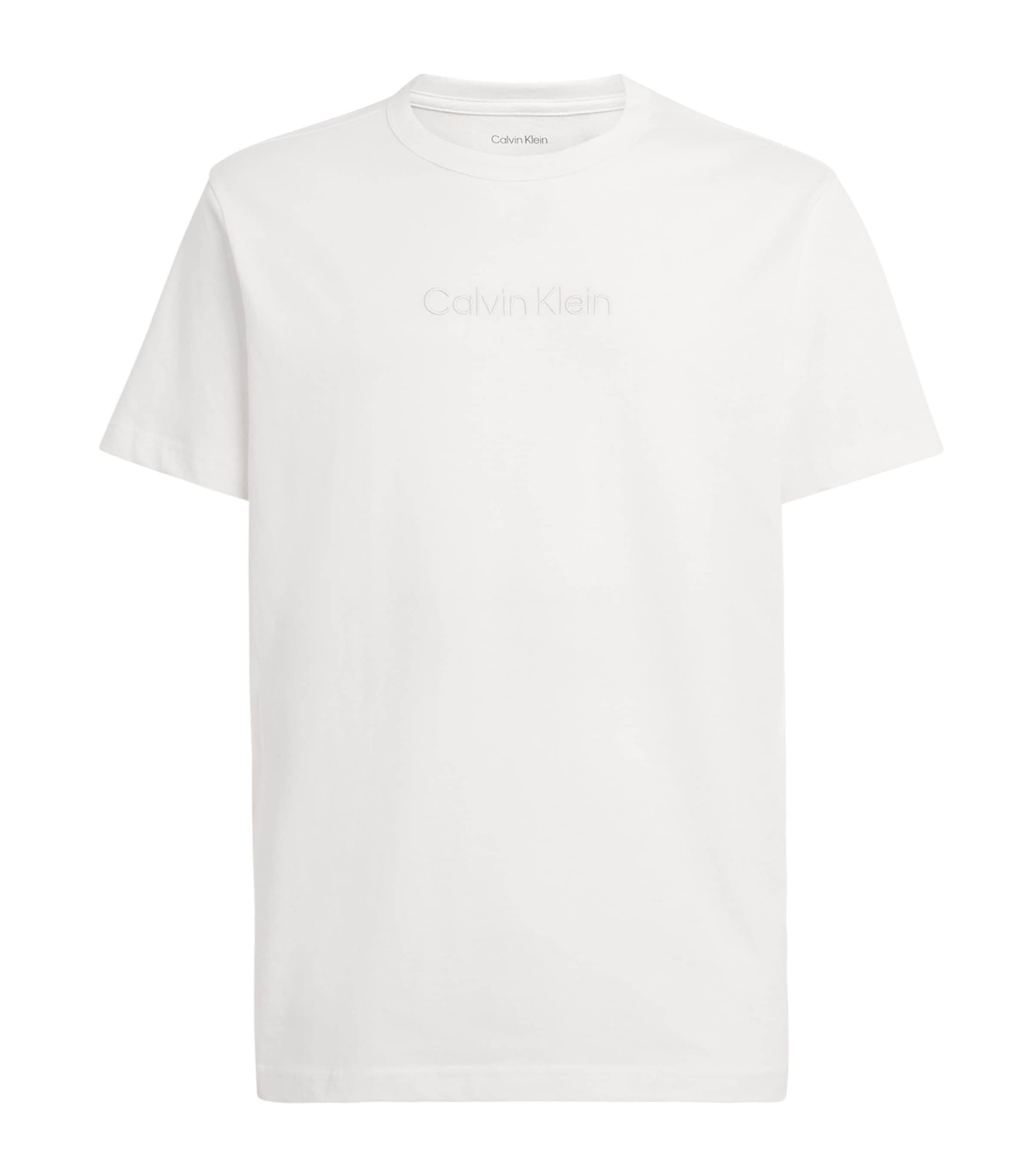 Calvin Klein Mens Cotton Logo T-Shirt White Image 1