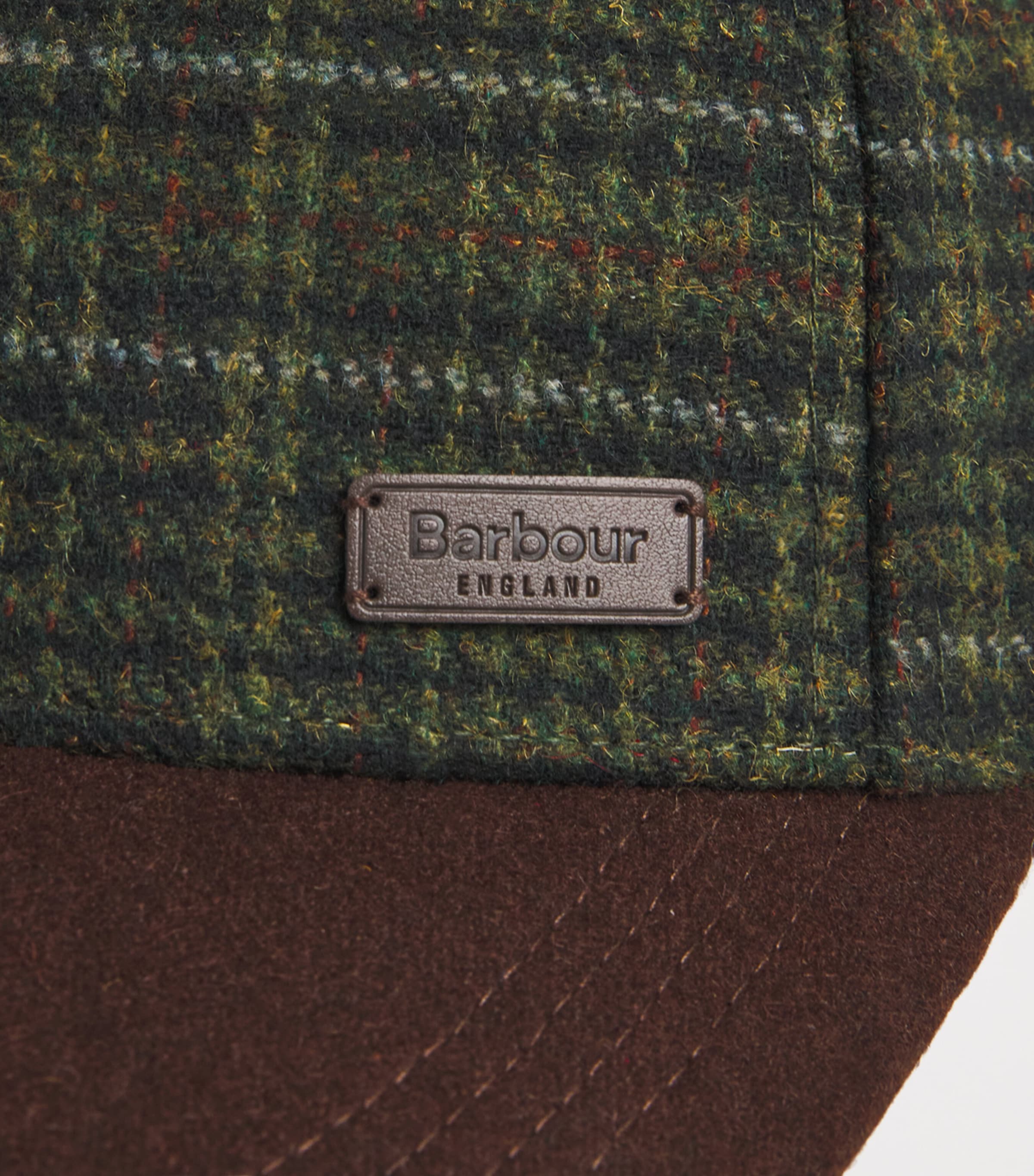 Barbour Wool-Blend Clyde Baseball Cap Brown/olive Plaid Image 3