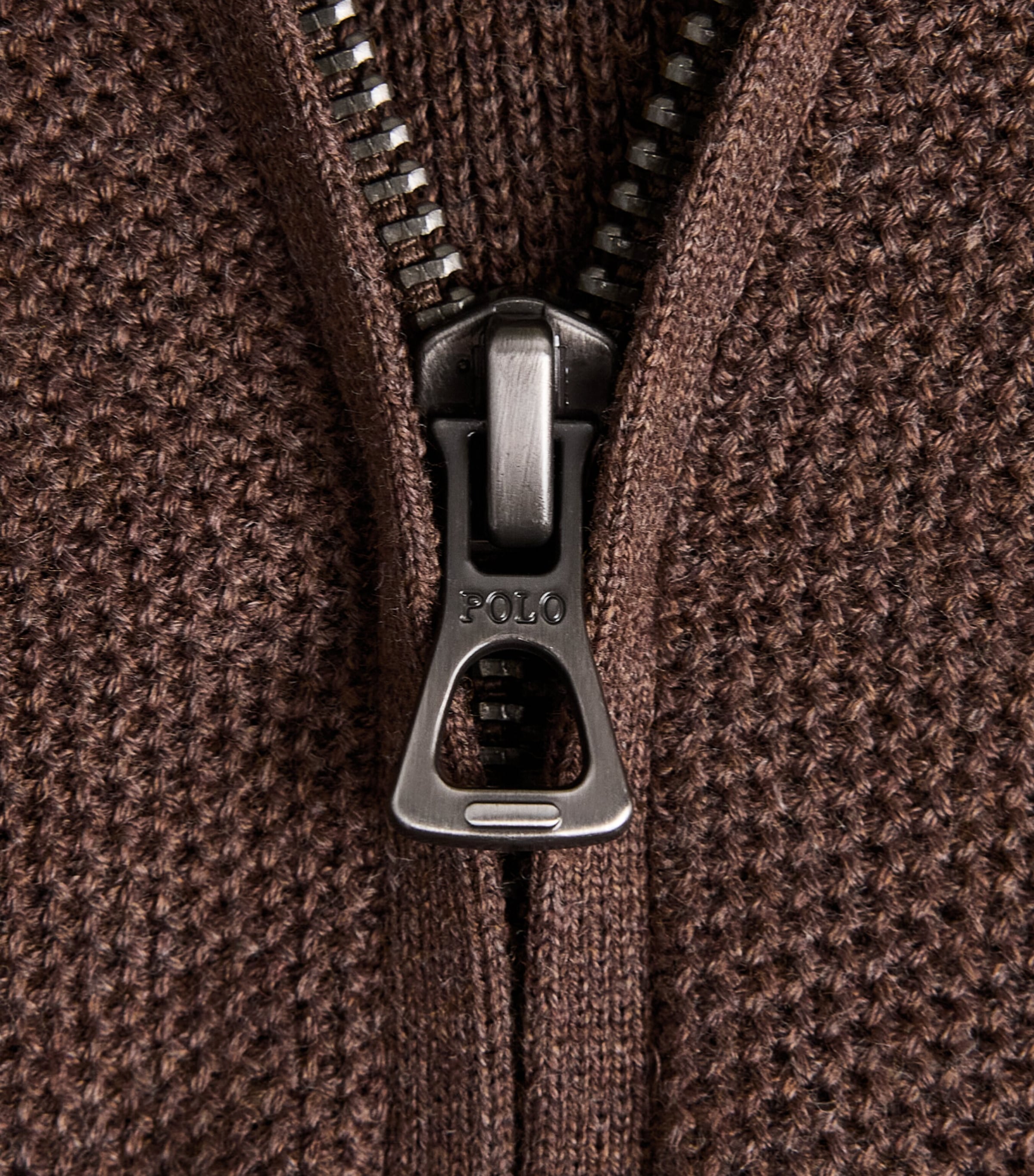 Polo Ralph Lauren Mens Cotton Half-Zip Sweater Nutmeg Brown Hthr Image 6