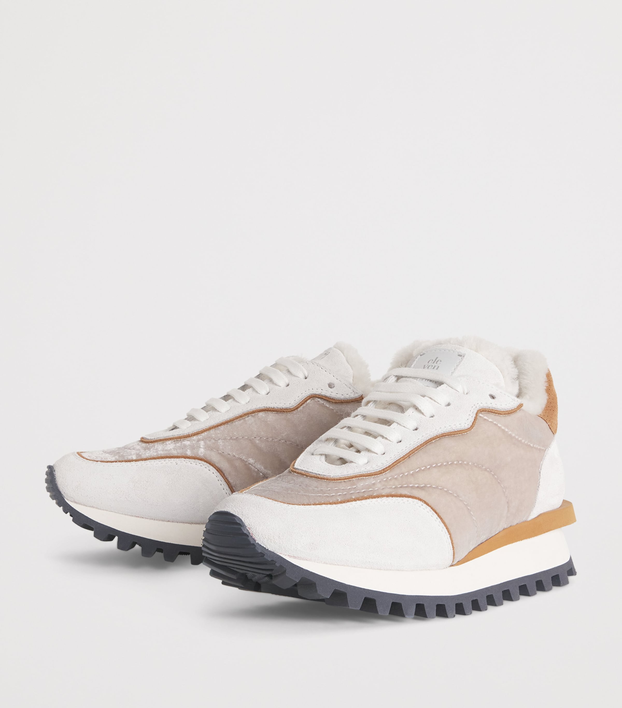 Velvet Leather Sneakers SABBIA Image 3