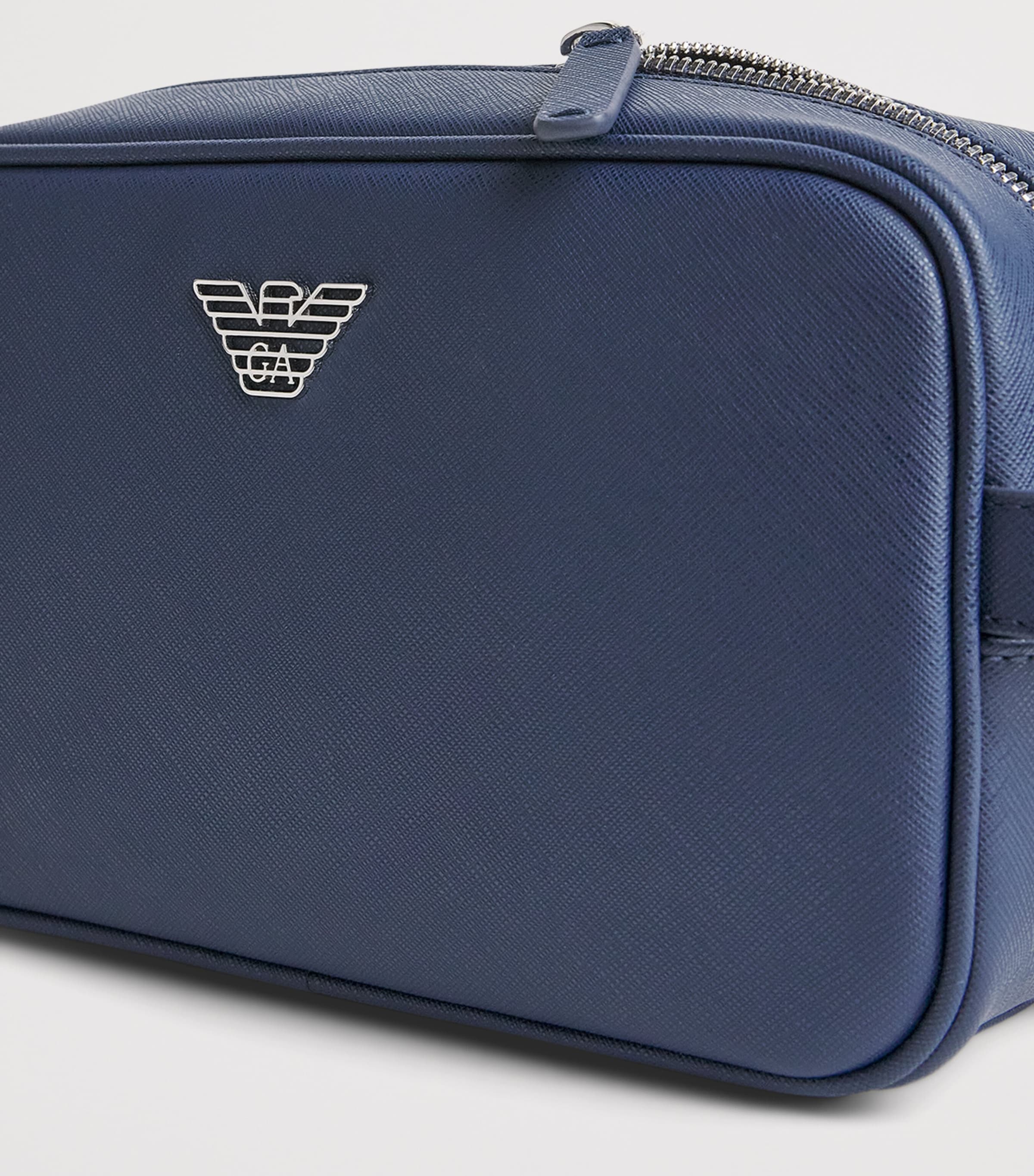 Emporio Armani Regenerated Saffiano Eagle Wash Bag Image 3