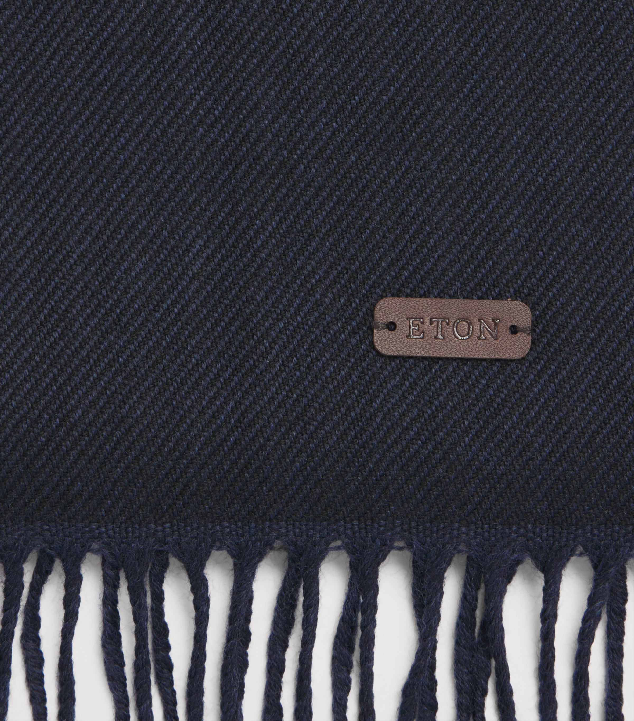 Eton Merino Wool Scarf Navy Blue Image 3