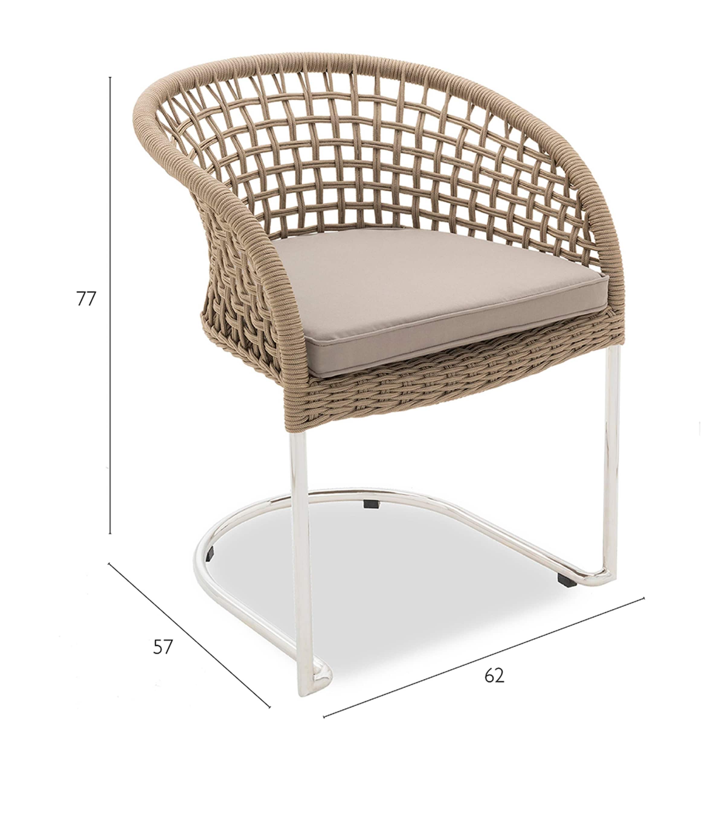 Marina Curved Outdoor Chair NATURAL Image 2