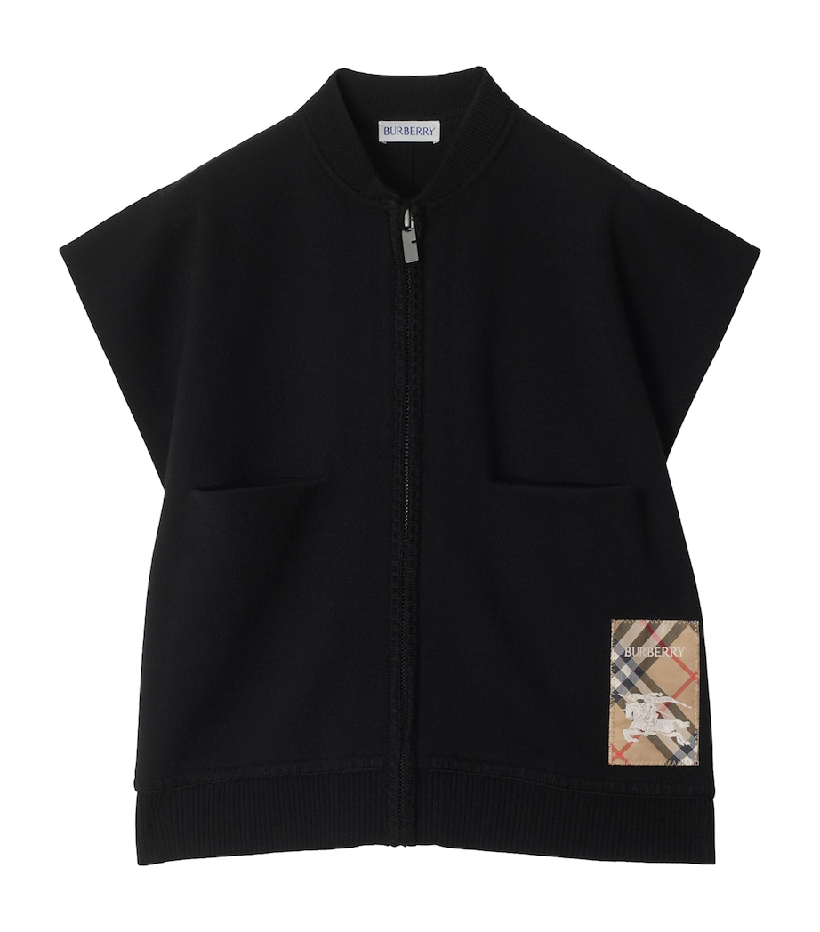 Wool-Blend EKD Cape (6-24 Months) BLACK Image 1