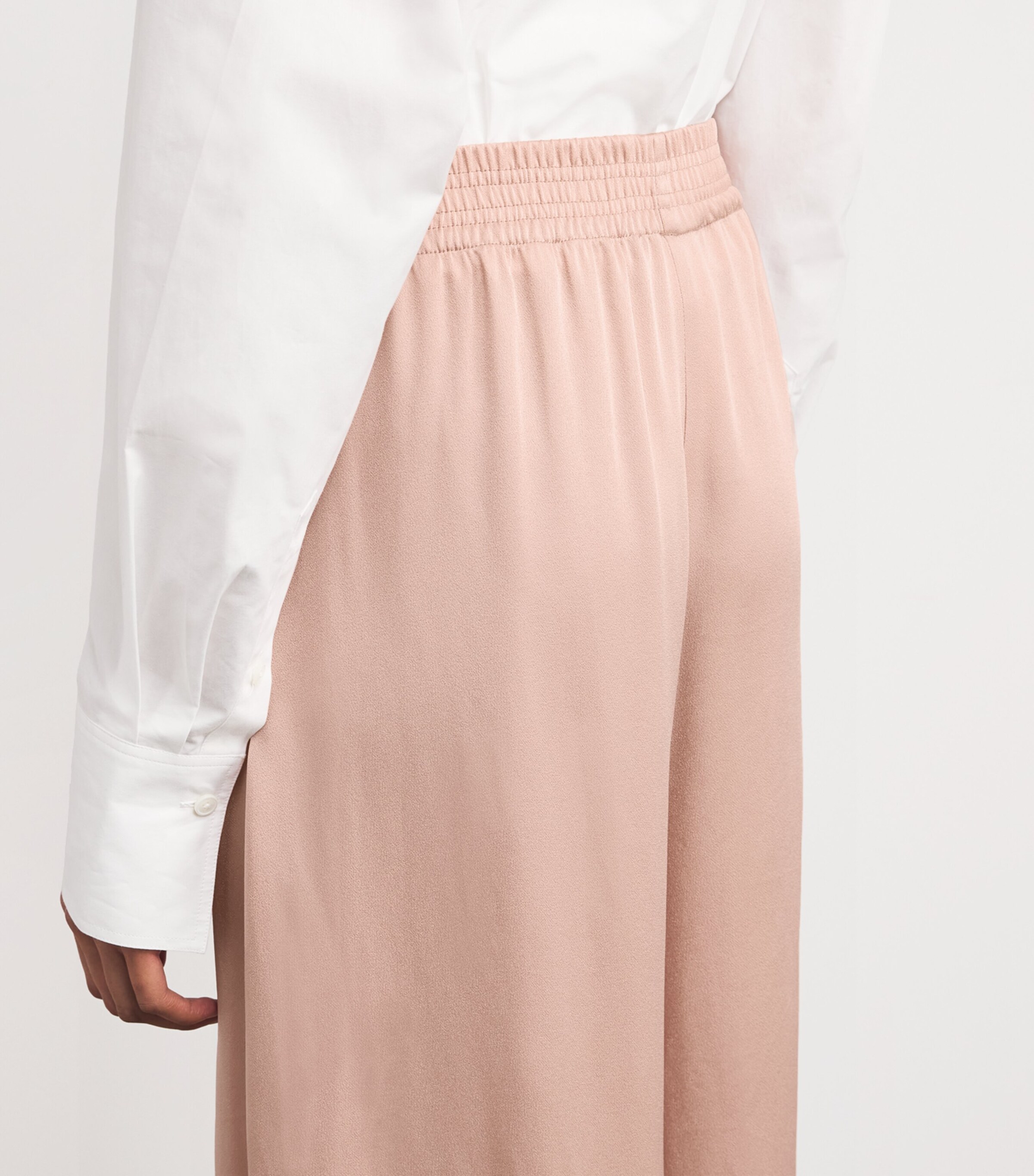 Fabiana Filippi Womens Satin Wide-Leg Trousers Rosa Creta Image 6