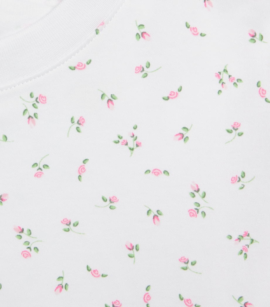 Kissy Kissy Pima Cotton Floral Pyjamas (8-10 Years) Roses Wh Image 4