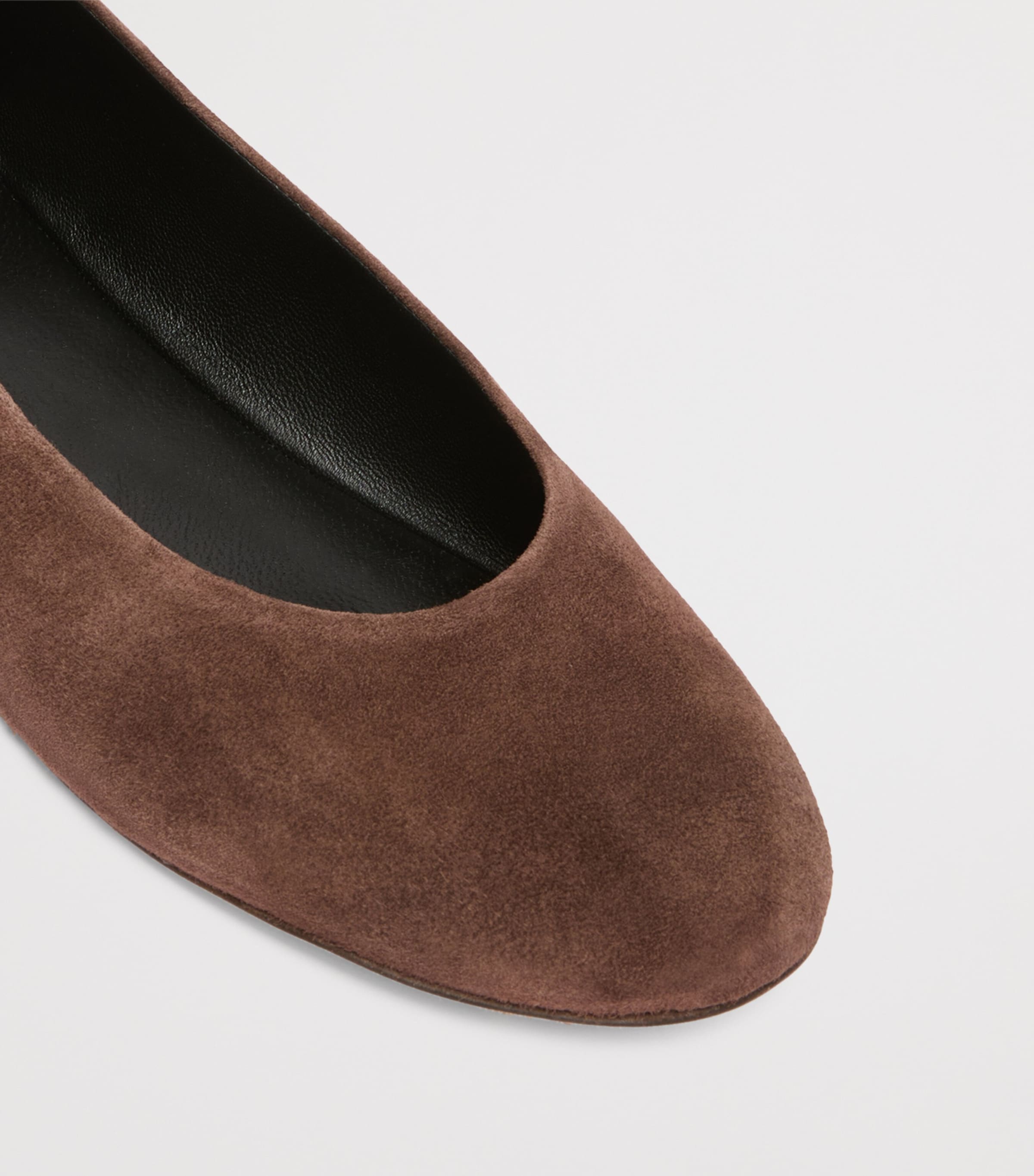 Weekend Max Mara Suede Ballet Flats Chocolate Image 4