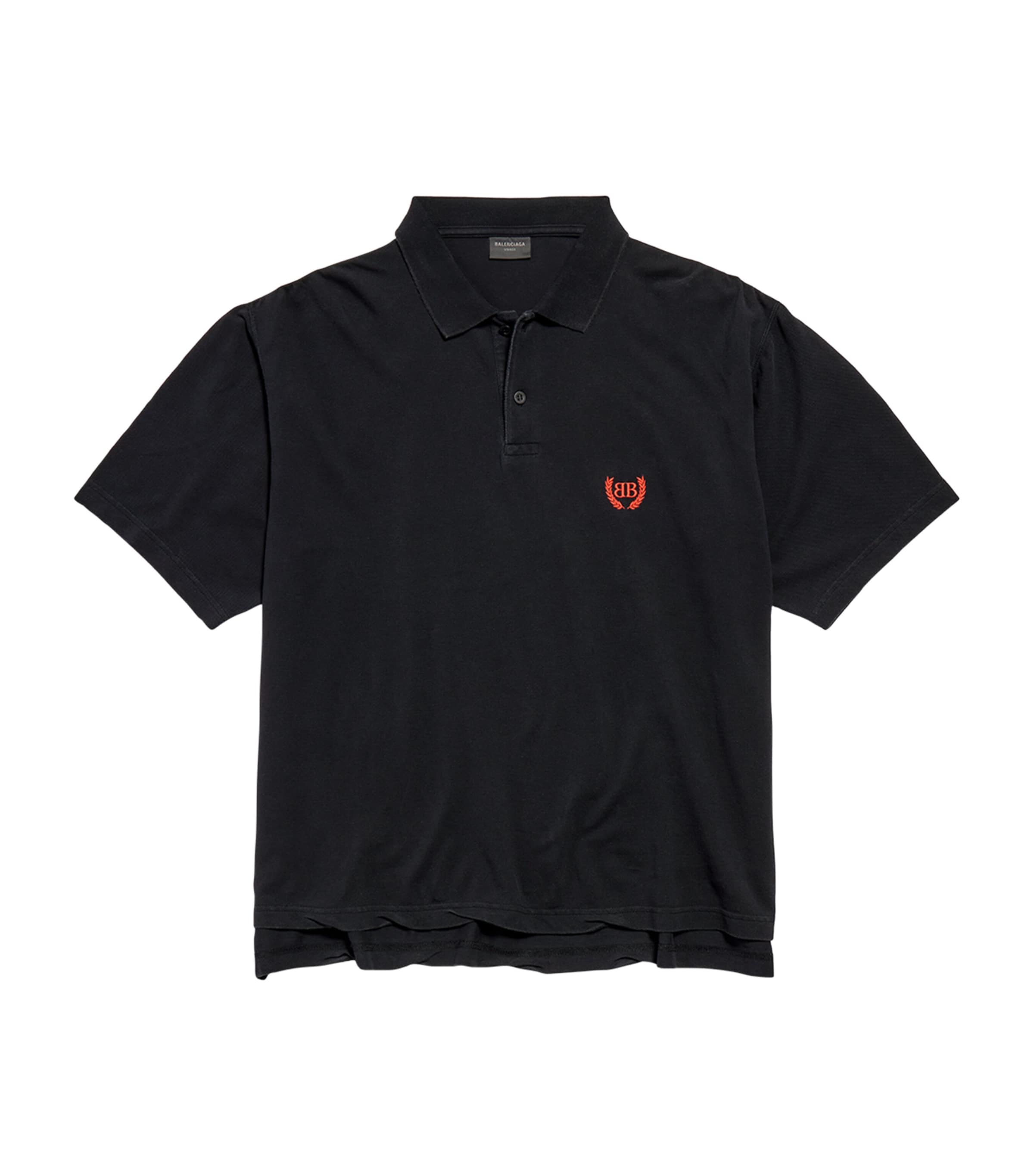 Balenciaga Laurel Classic Polo Shirt In Black