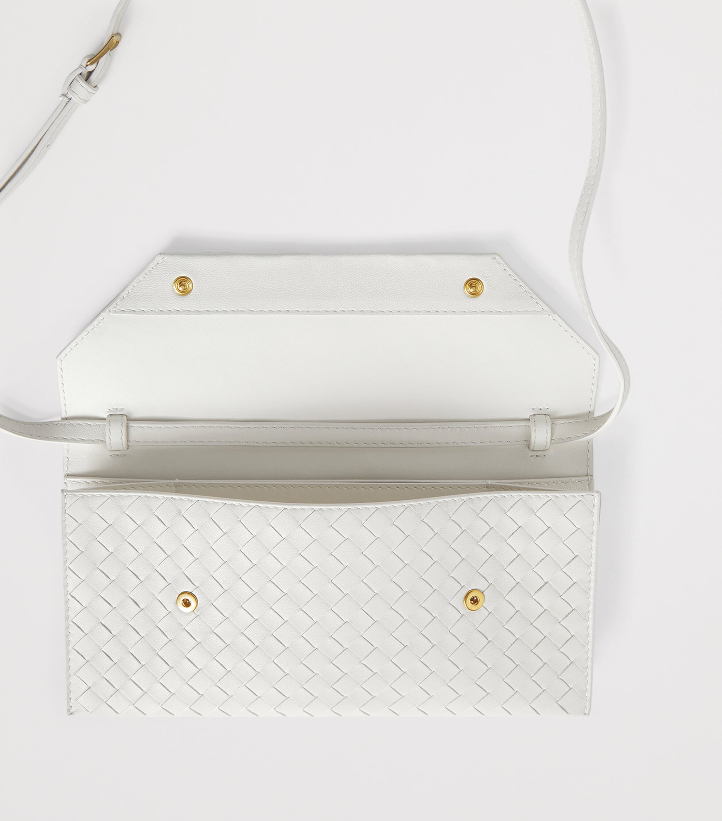 Bottega Veneta Leather Intrecciato Piccolo Envelope Pouch Image 6