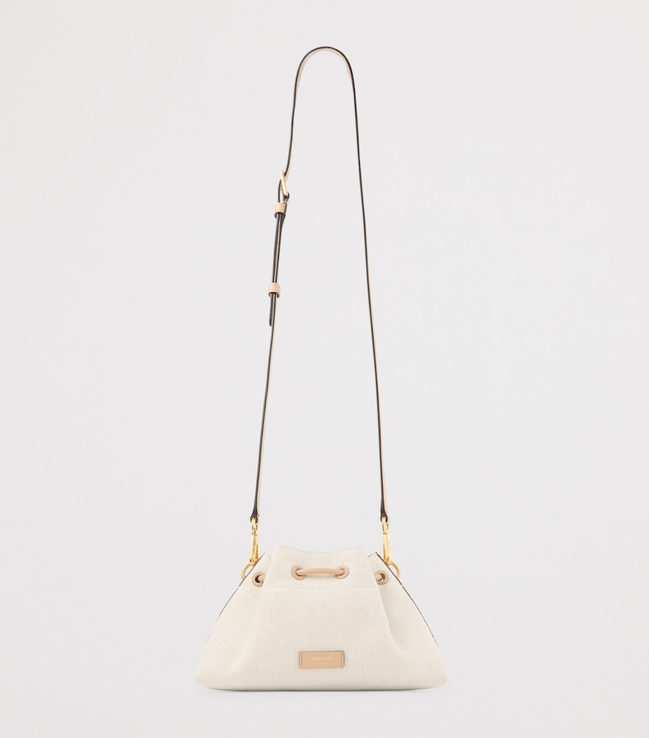 Jimmy Choo Womens Small Cinch Calfskin Shoulder Bag Natural/chai Mix/gol Image 3