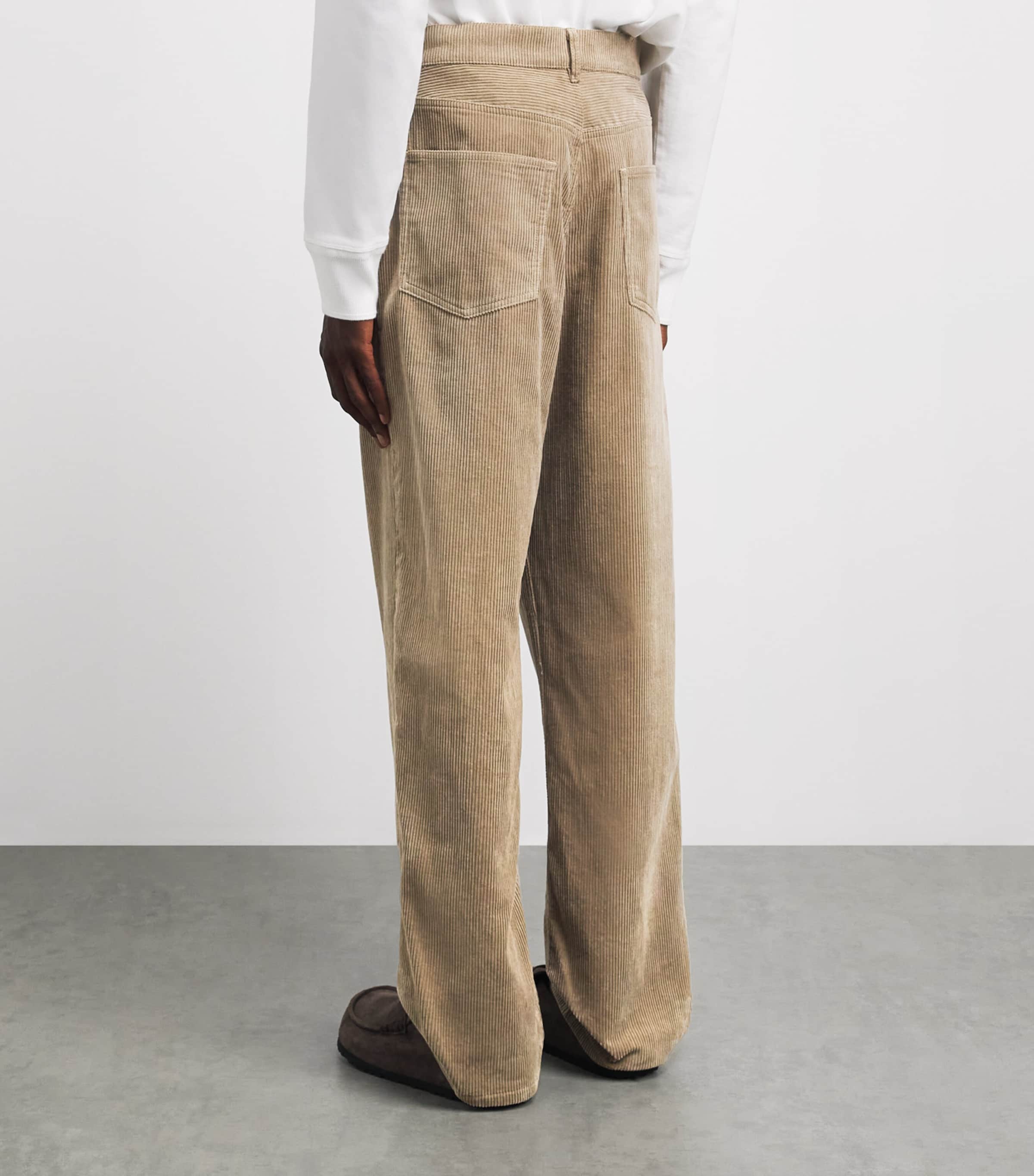 A.P.C. Mens Corduroy Fairfax Straight Jeans Baa Beige Image 5