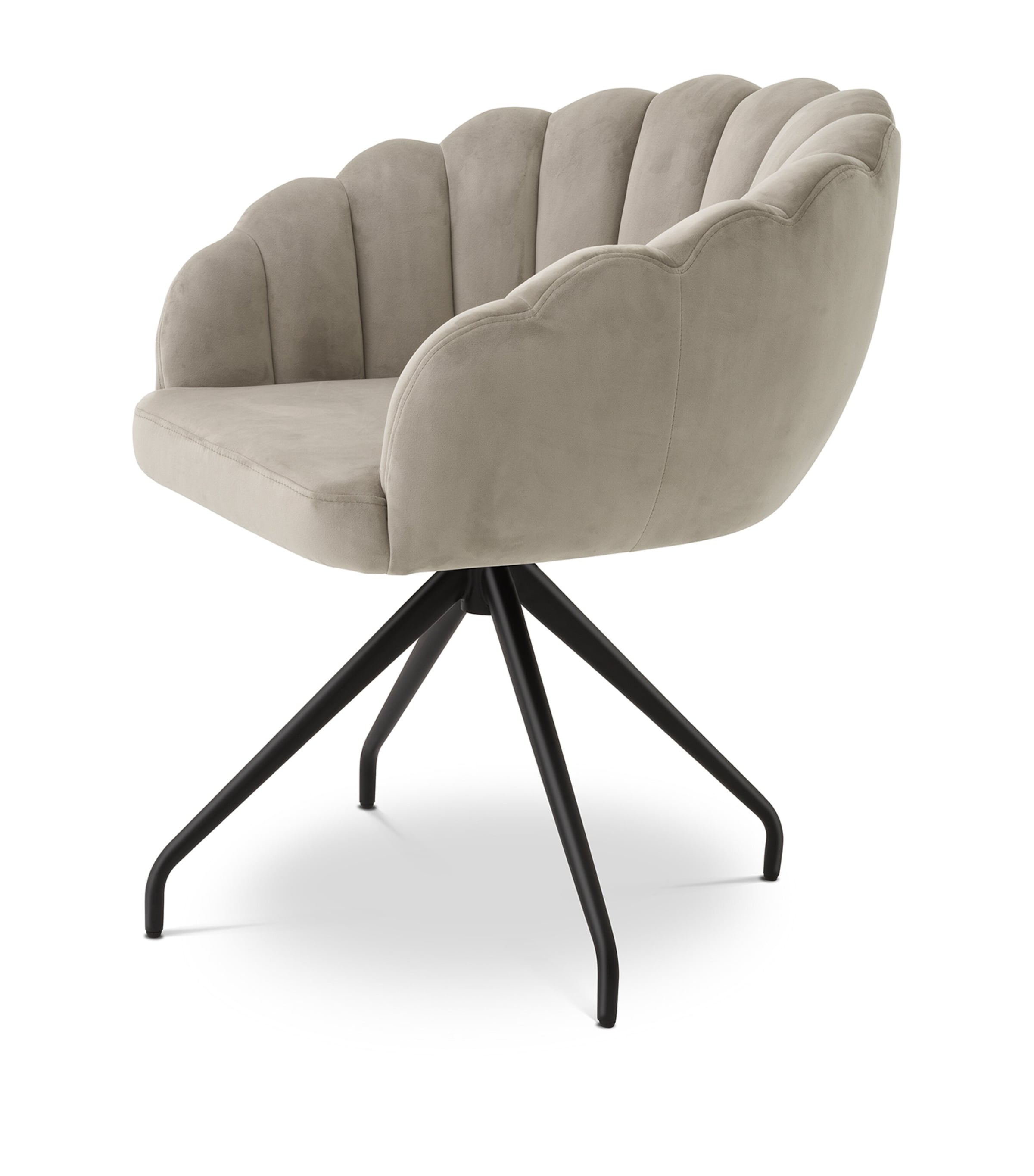 Velvet Luzern Dining Chair GREY Image 3