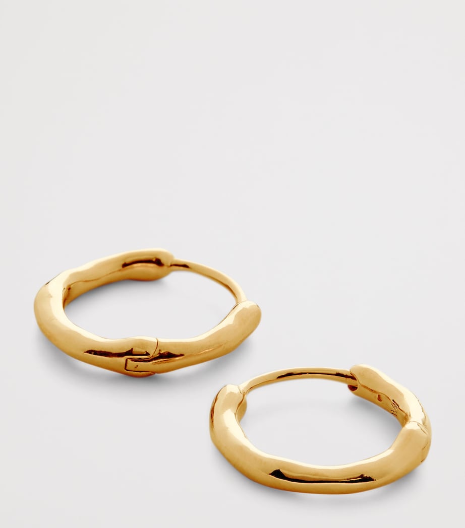 Gold Vermeil Siren Muse Wave Hoop Earrings 18K GOLD VERMEIL Image 2
