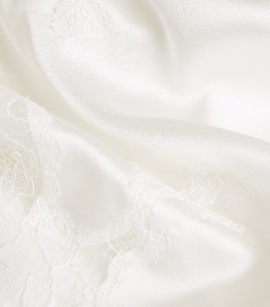 Silk Lace-Trim Chemise NATUREL Image 5