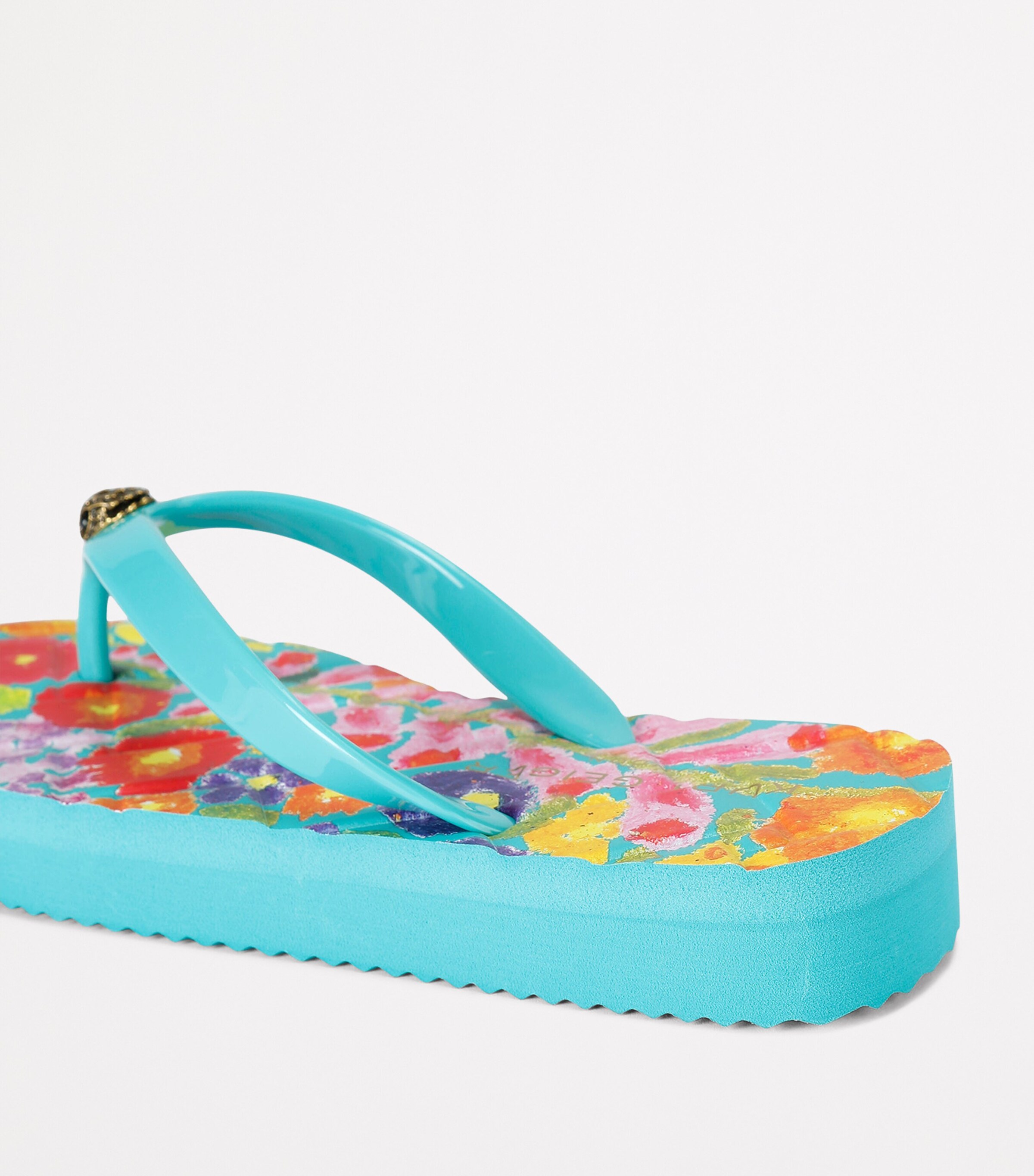 Kurt Geiger London Kensington Q Flip Flops Turq Other Image 2