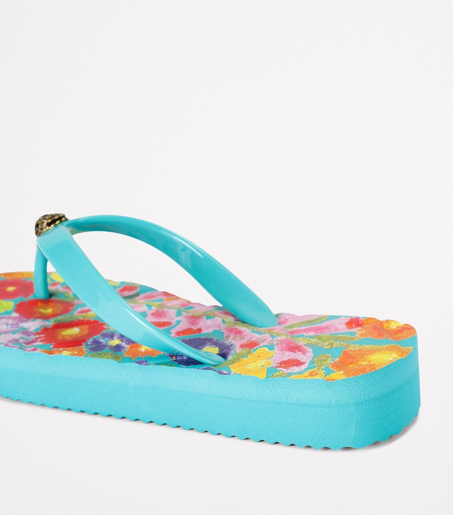 Kurt Geiger London Kensington Q Flip Flops Turq Other Image 2