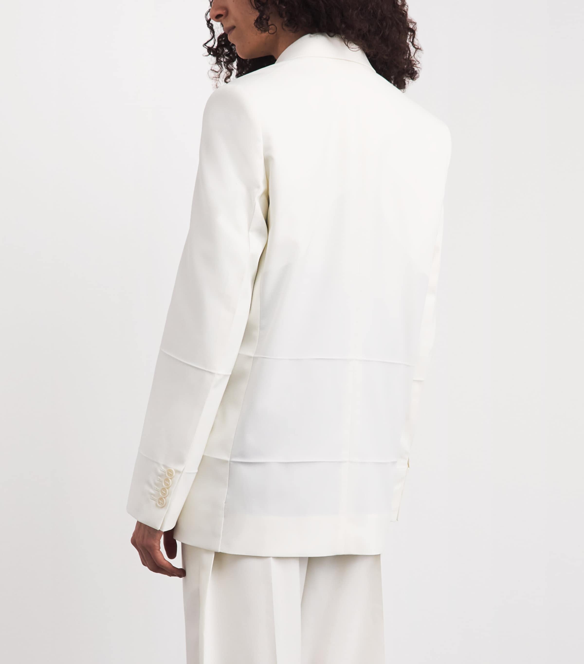 Victoria Beckham Womens Detached Lapel Blazer Off White Image 5
