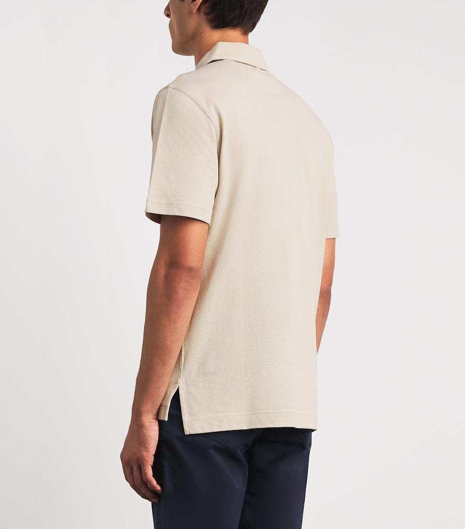 Purdey Mens Cotton Chest Pocket Polo Shirt Stn Image 5