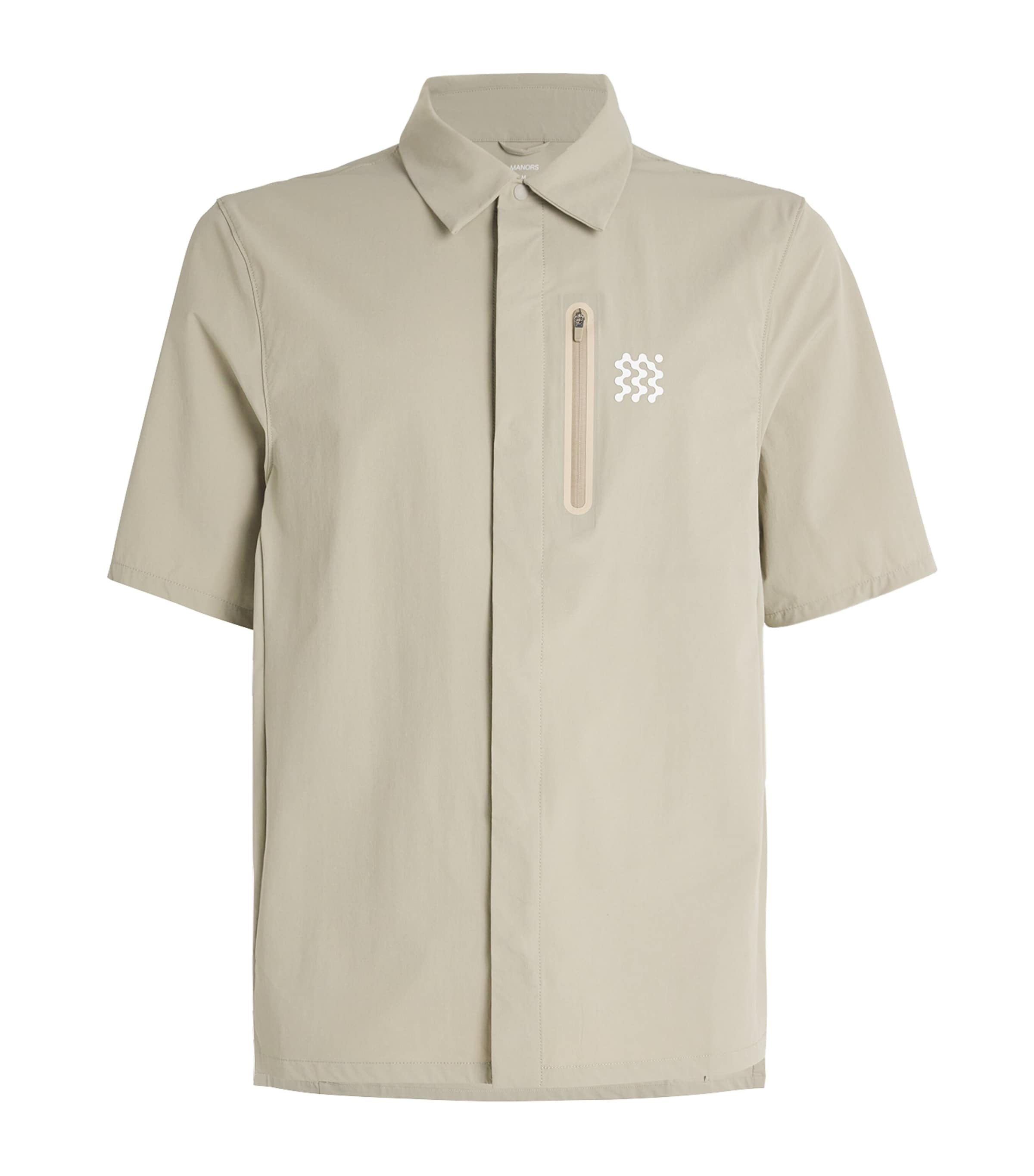 Manors Mens Water-Resistant Frontier Shirt Taupe Image 1