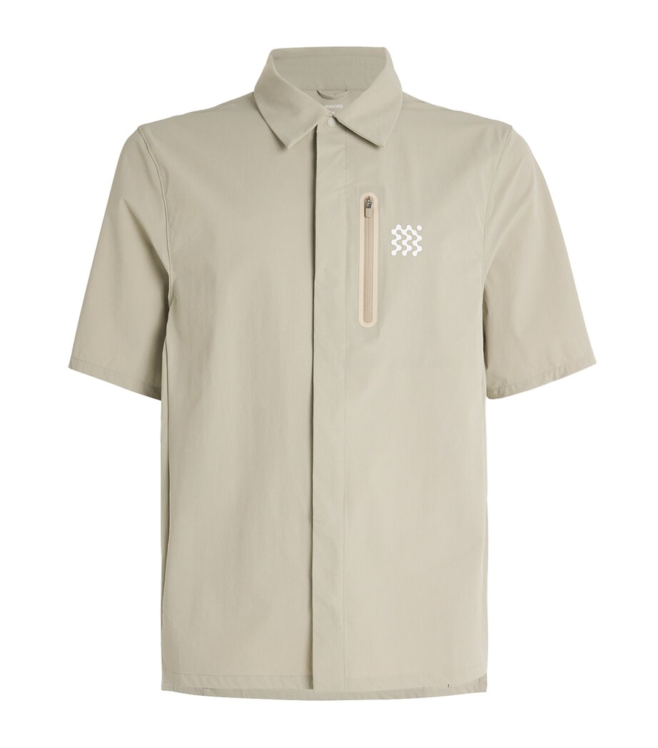 Manors Mens Water-Resistant Frontier Shirt Taupe Image 1