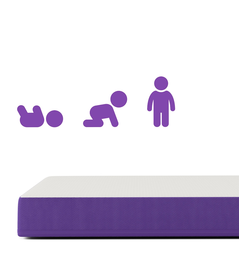 SnuzSurface Pro Cot Bed Mattress WHITE/ PURPLE Image 4