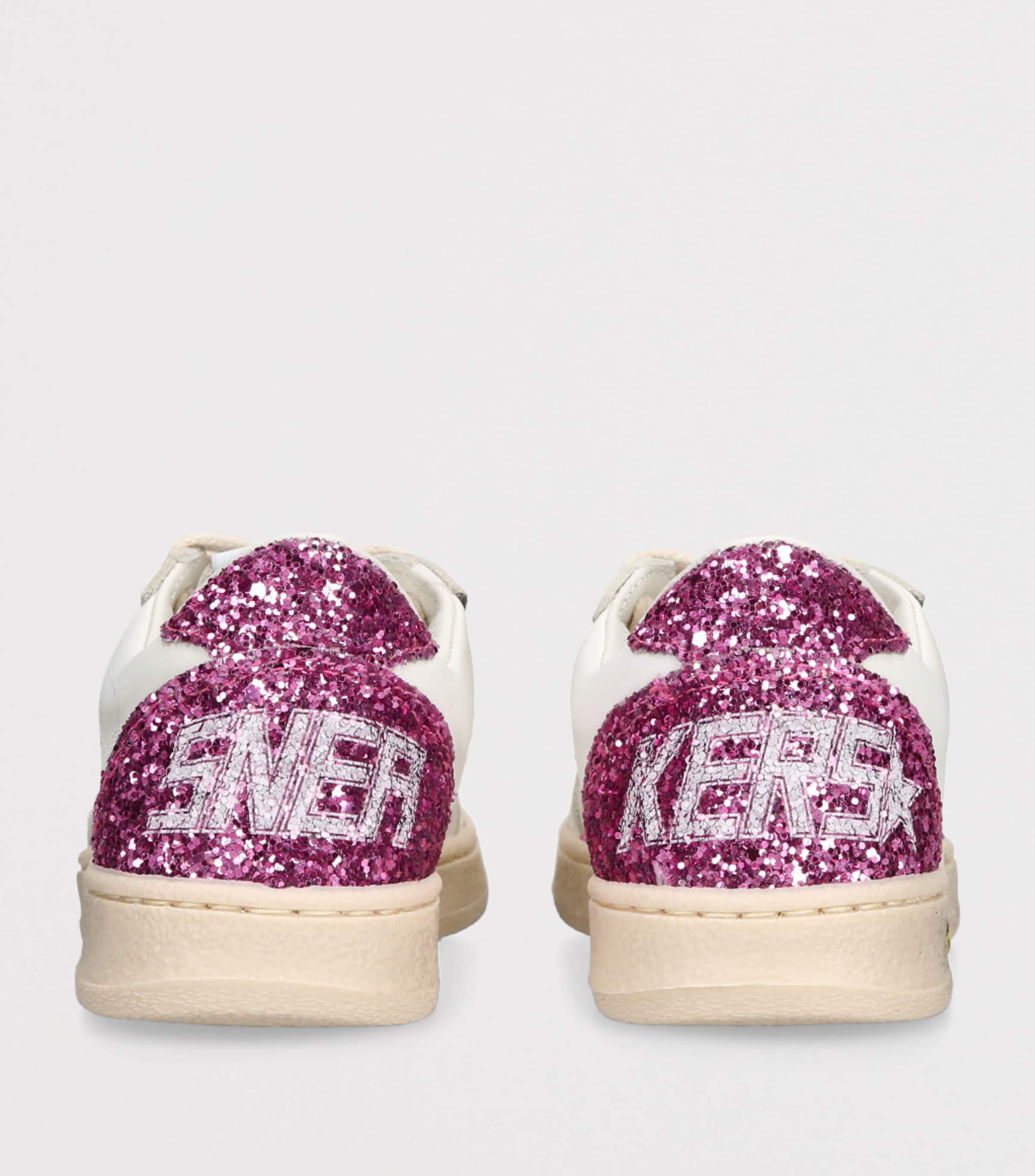 Leather Ball Star Sneakers FUSHIA CMB Image 2