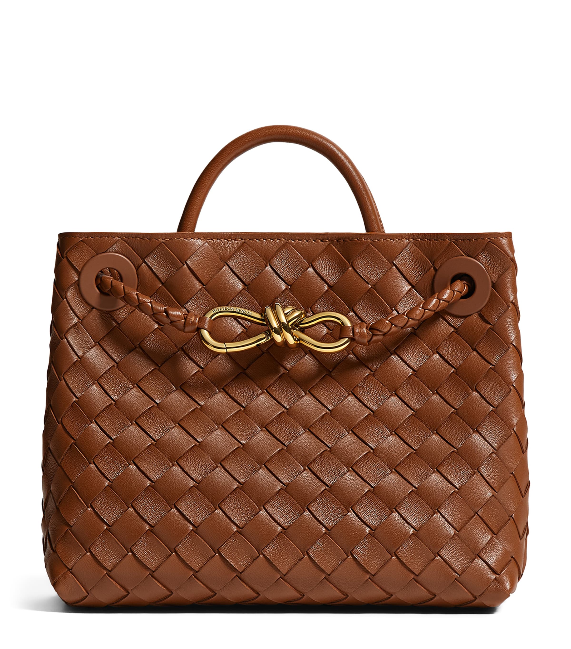 Bottega Veneta Small Leather Andiamo Top-Handle Bag Image 1