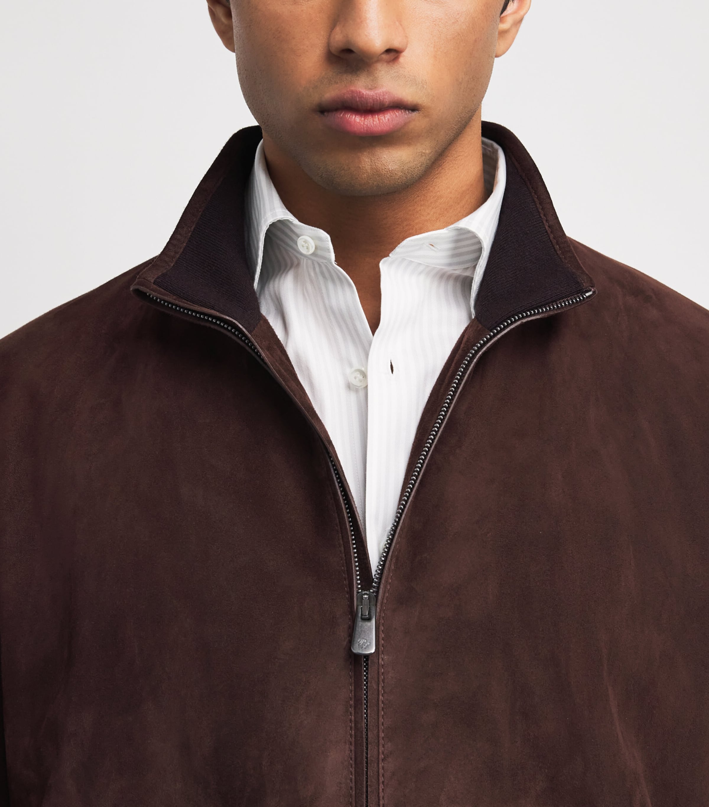 Suede Track Jacket BROWN Image 6