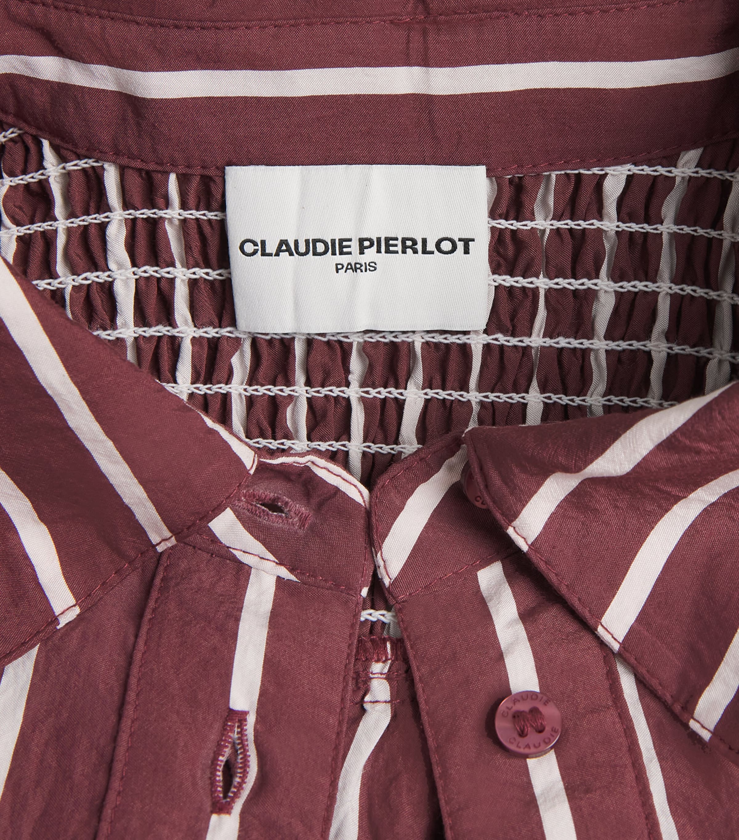 Claudie Pierlot Womens Oversized Stripe Shirt Dual Color Image 6