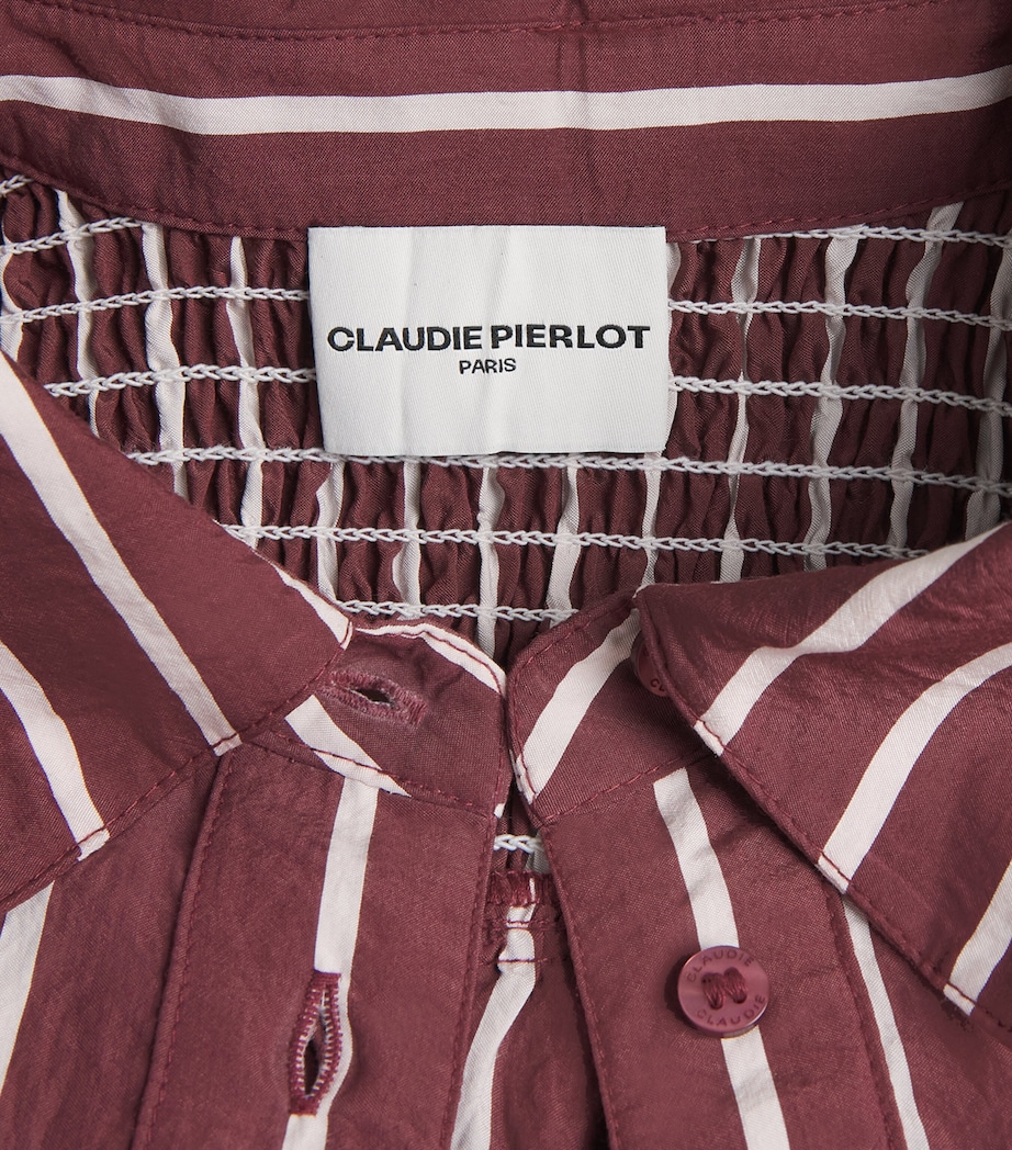 Claudie Pierlot Womens Oversized Stripe Shirt Dual Color Image 6