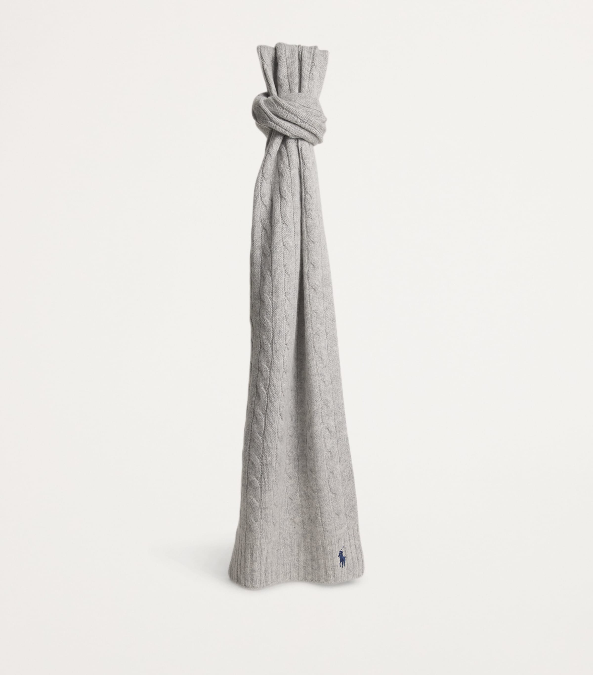 Wool-Cashmere Pony Scarf SOFT GREY Image 3