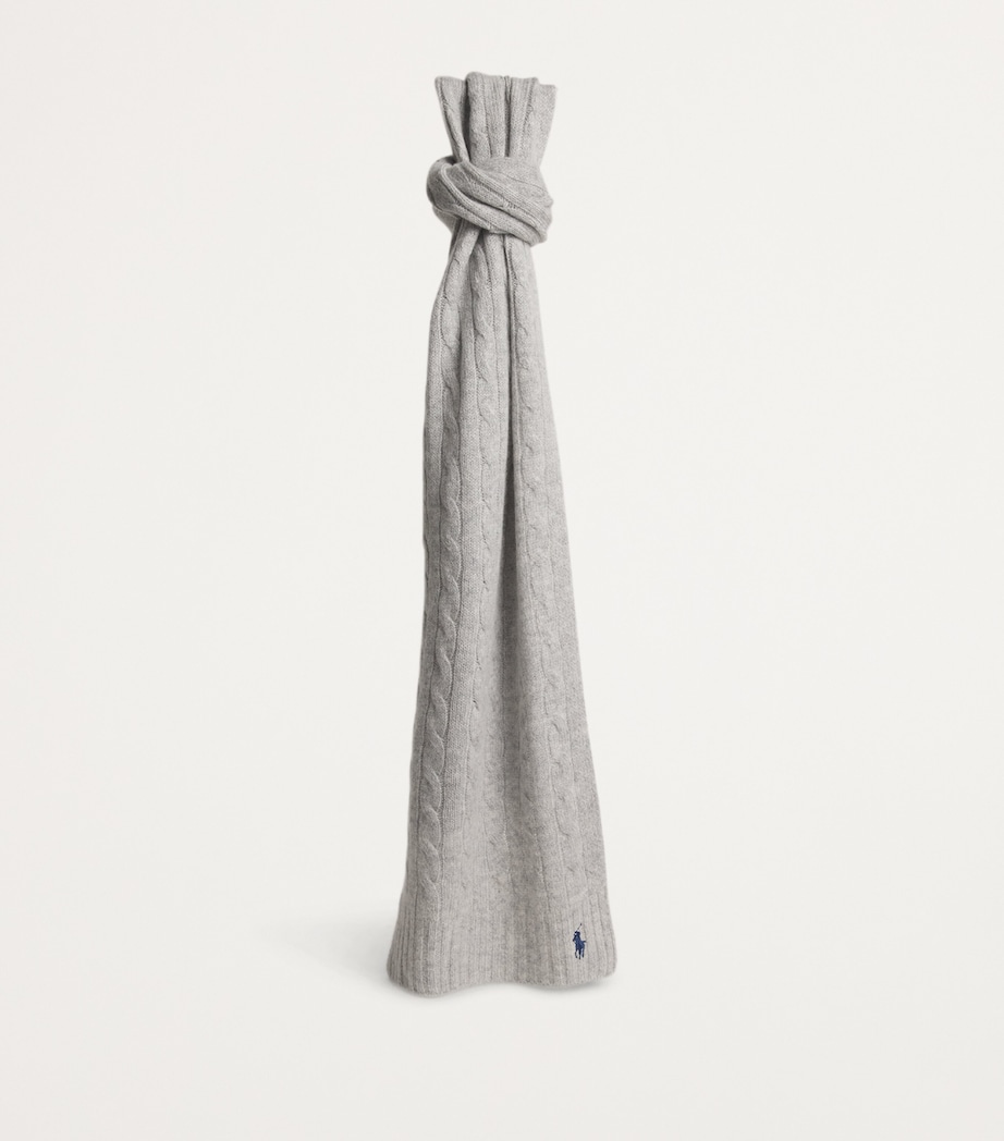 Wool-Cashmere Pony Scarf SOFT GREY Image 3