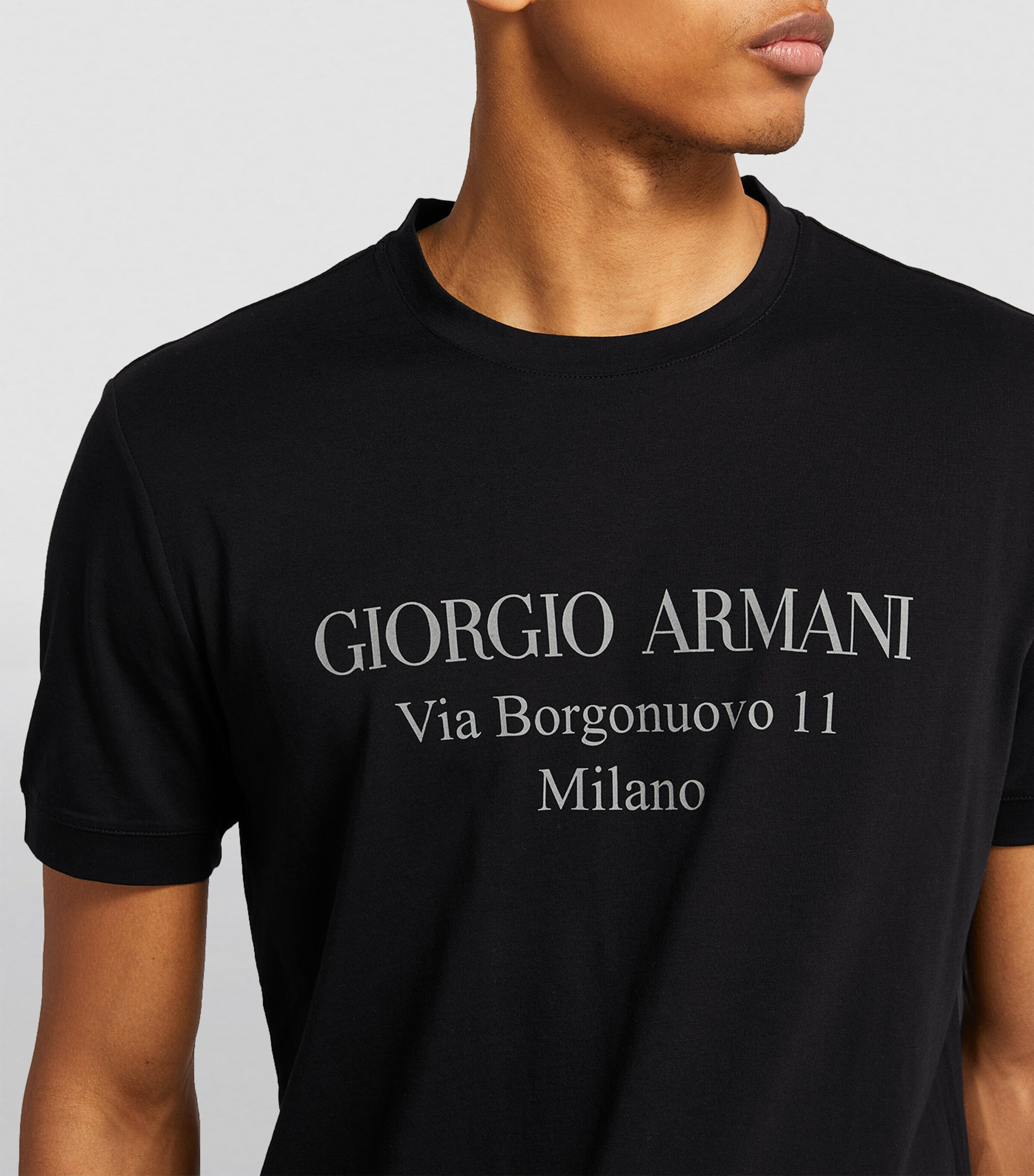 Giorgio Armani Cotton Printed T-Shirt | Harrods UK