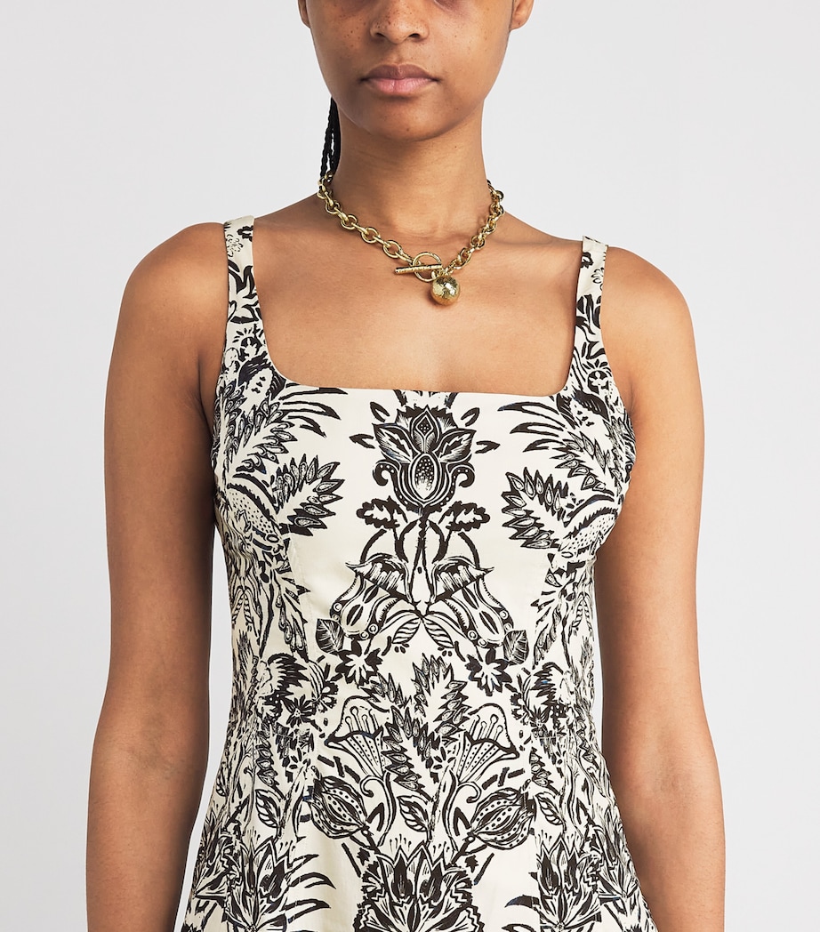 Cotton Poplin Natali Midi Dress IVORY FLORA Image 4