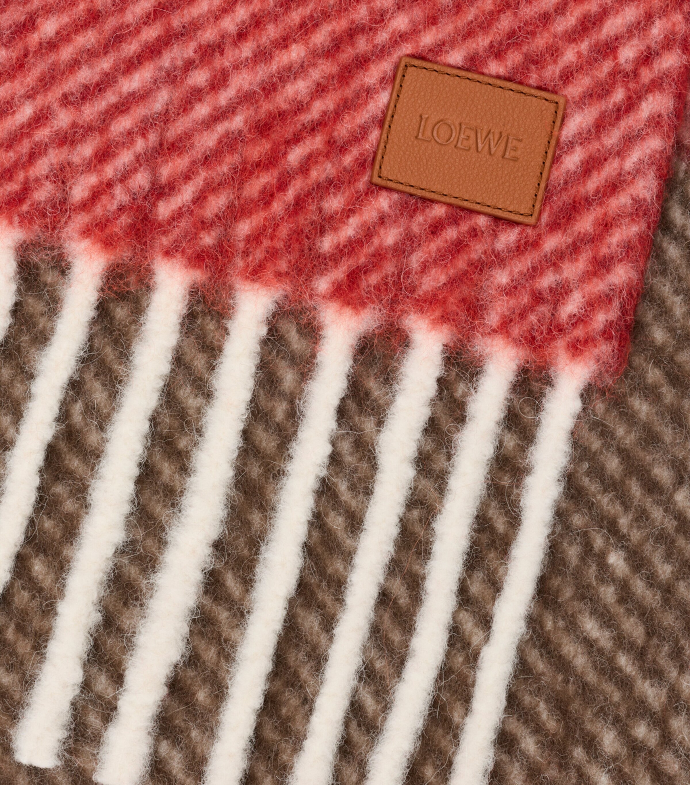 LOEWE Alpaca-Wool-Blend Scarf Red/brown Image 2
