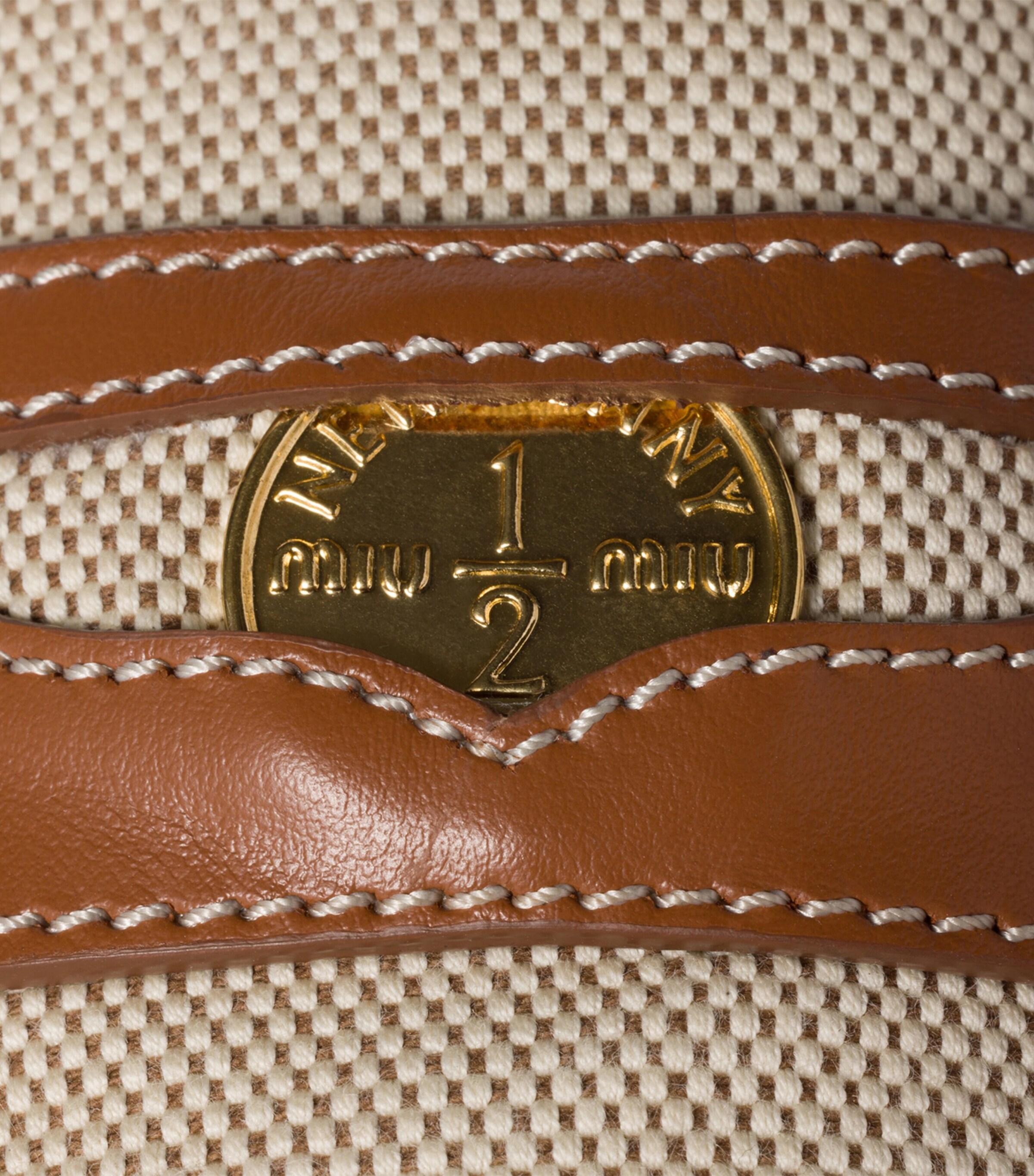 Canvas and Leather Mules F062F Image 4