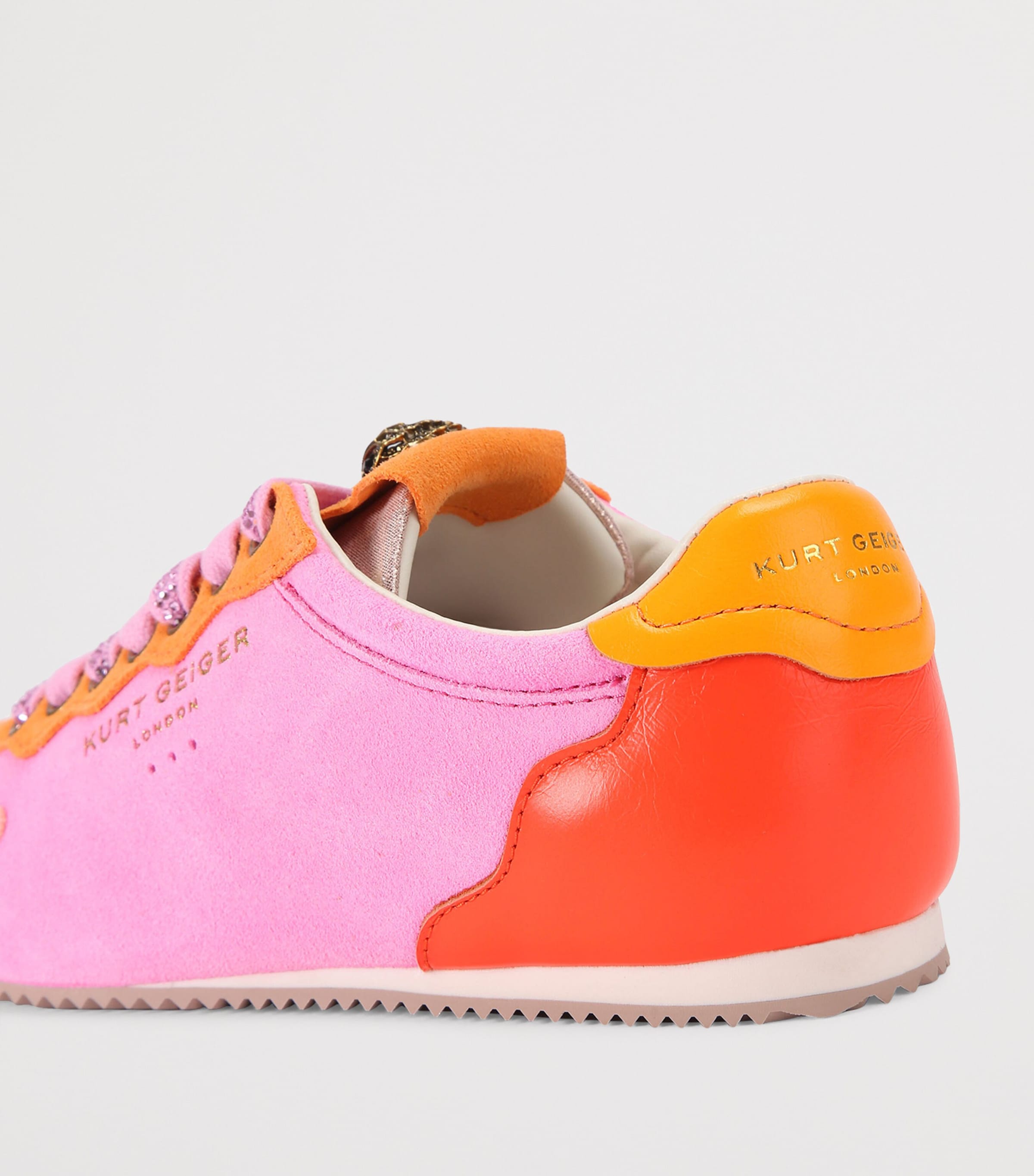 Kurt Geiger London Suede Islington Sneakers Pink Comb Image 4