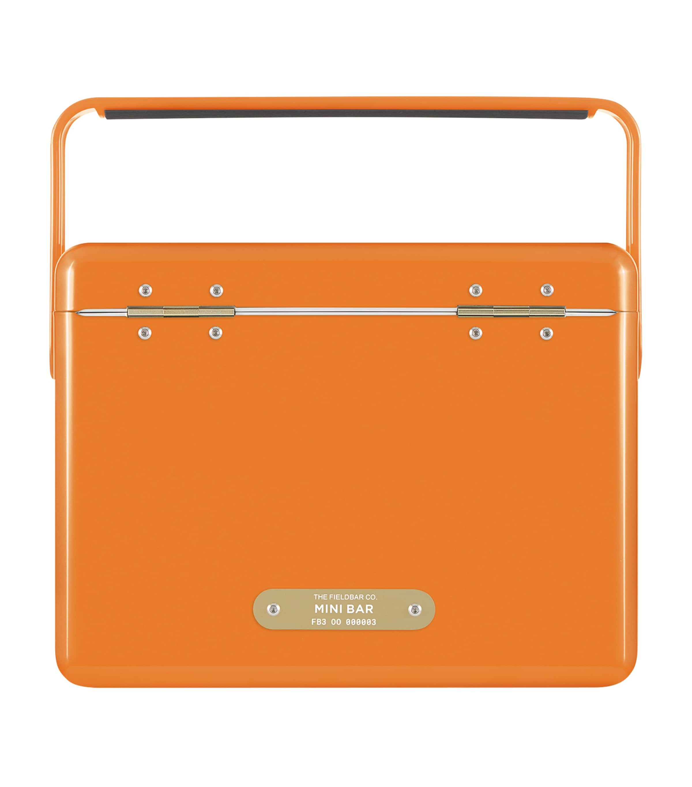 Mini Bar Cooler Box with Leather Sling (4L) ORANGE Image 2